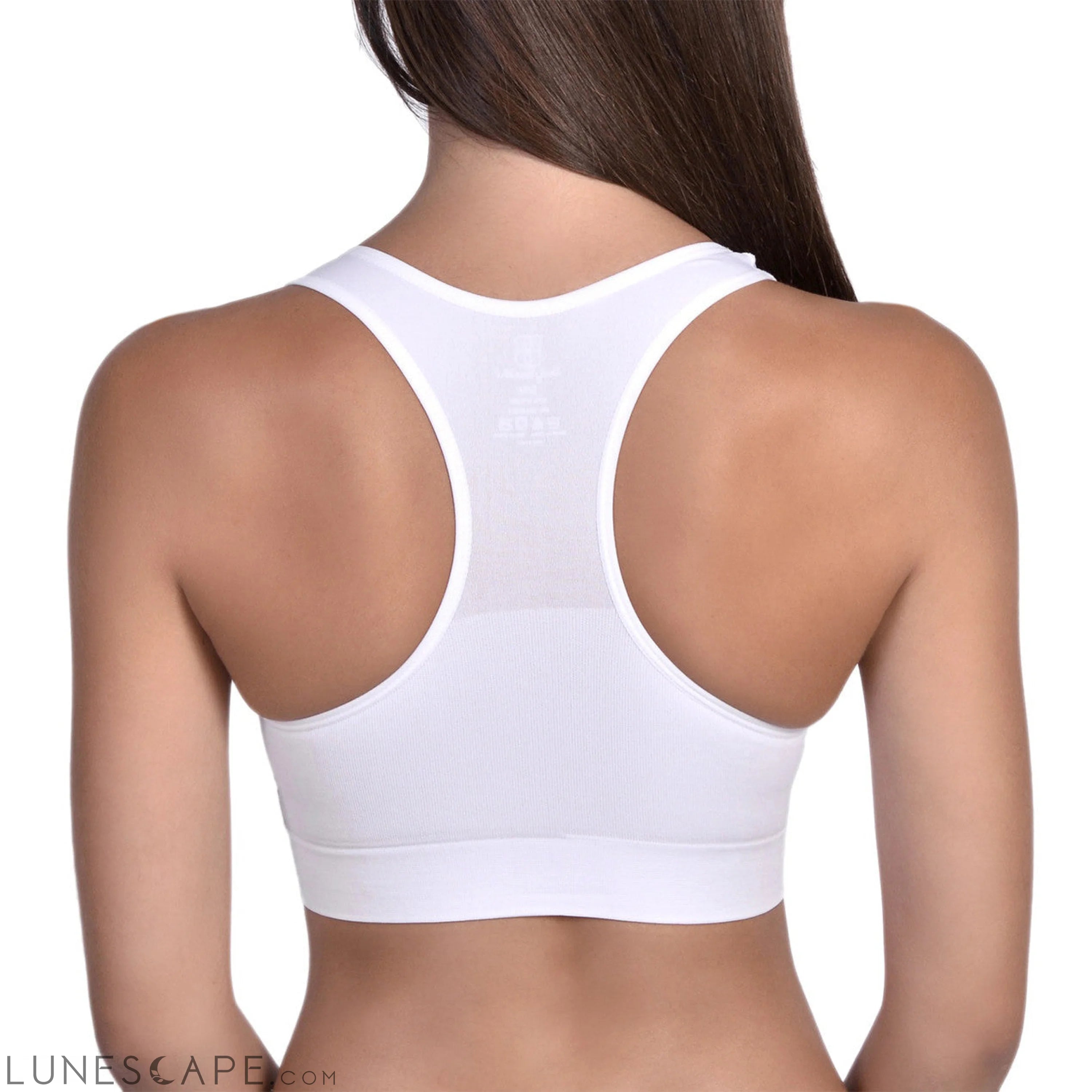 Most Comfortable Racerback Bra 2 Pack Black and White LUNESCAPE