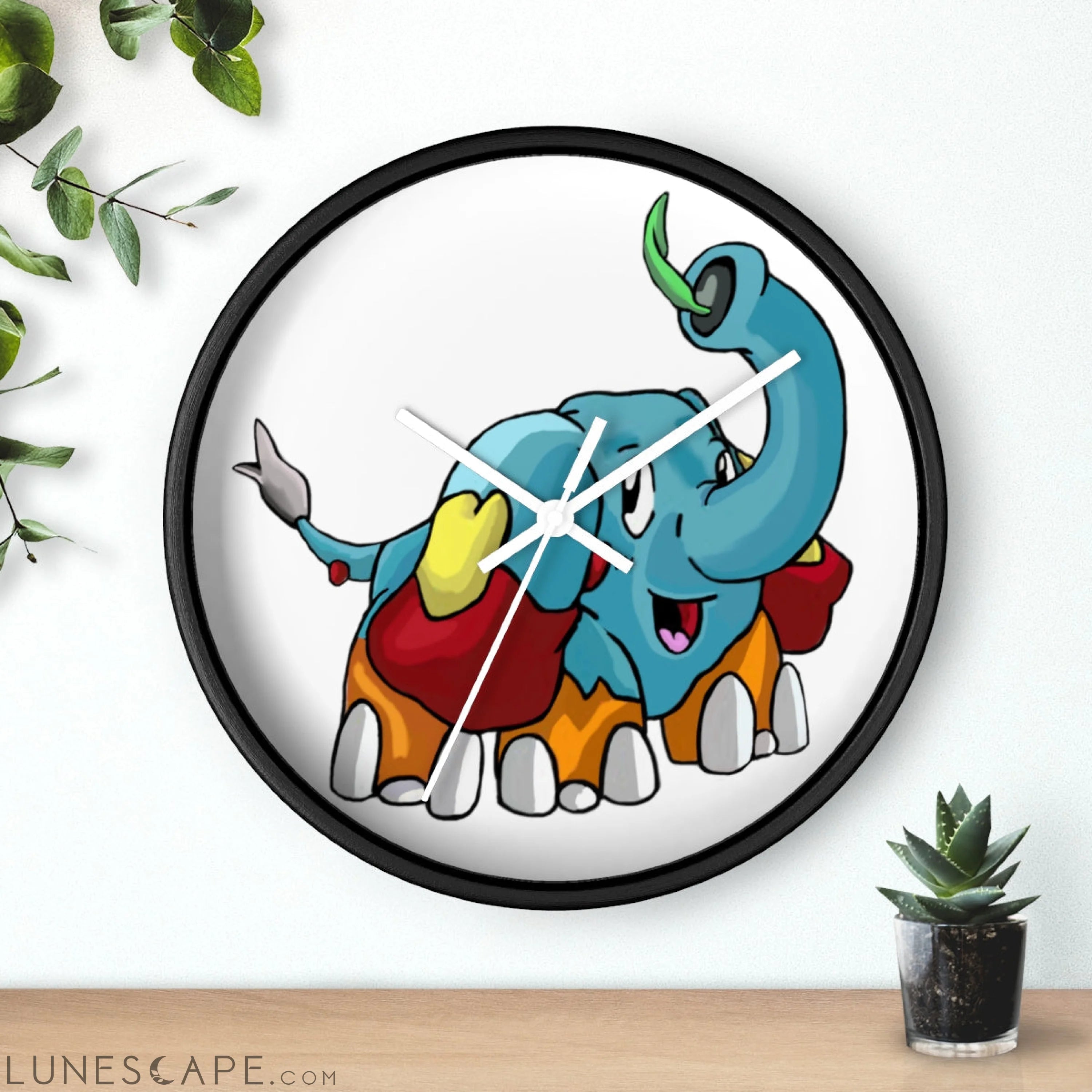 Mudphant Wall clock LUNESCAPE