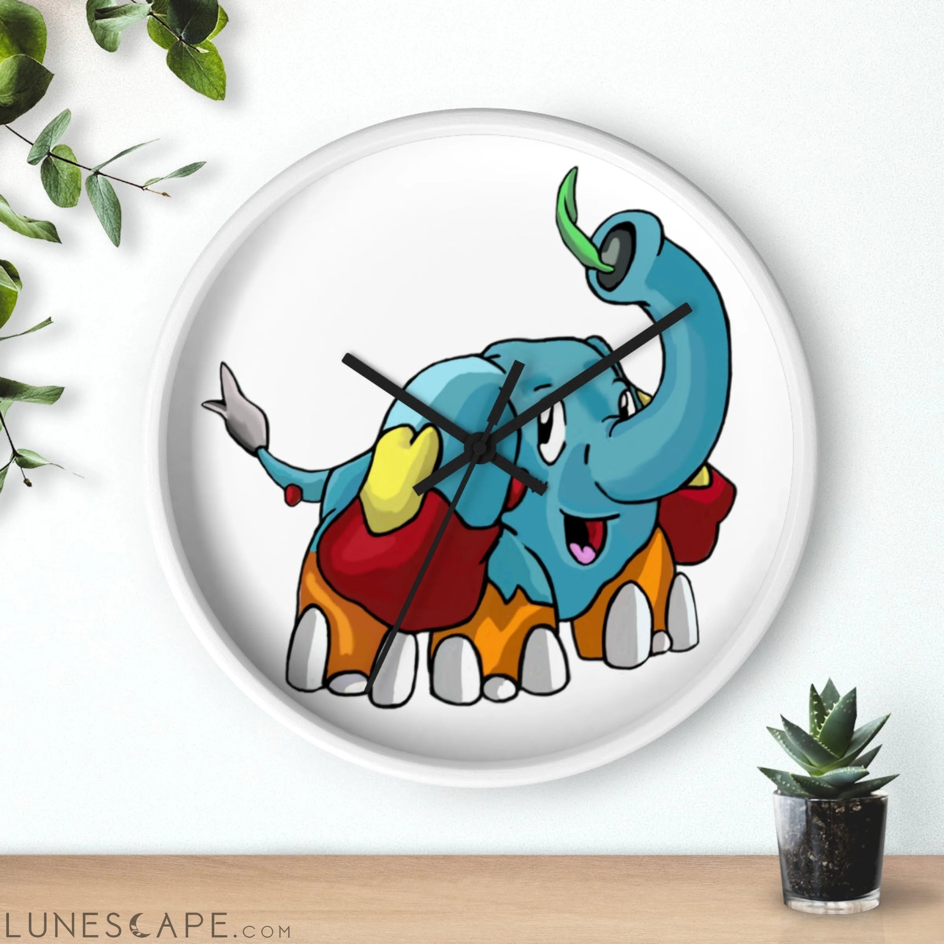 Mudphant Wall clock LUNESCAPE