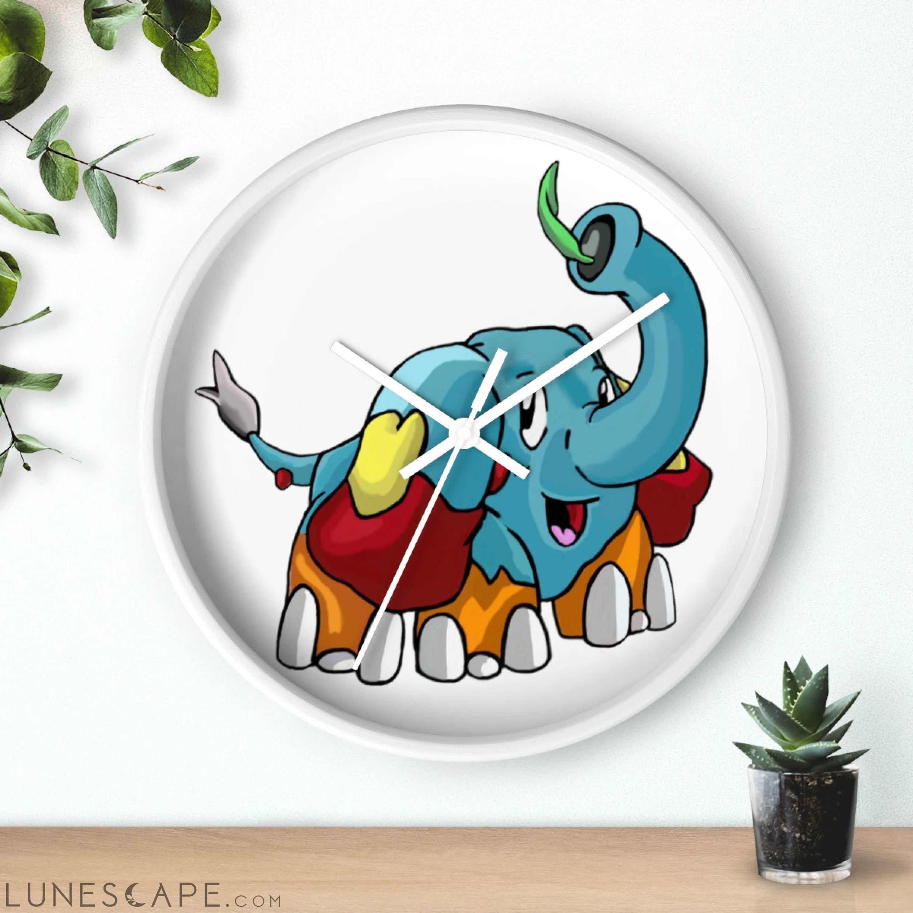 Mudphant Wall clock LUNESCAPE