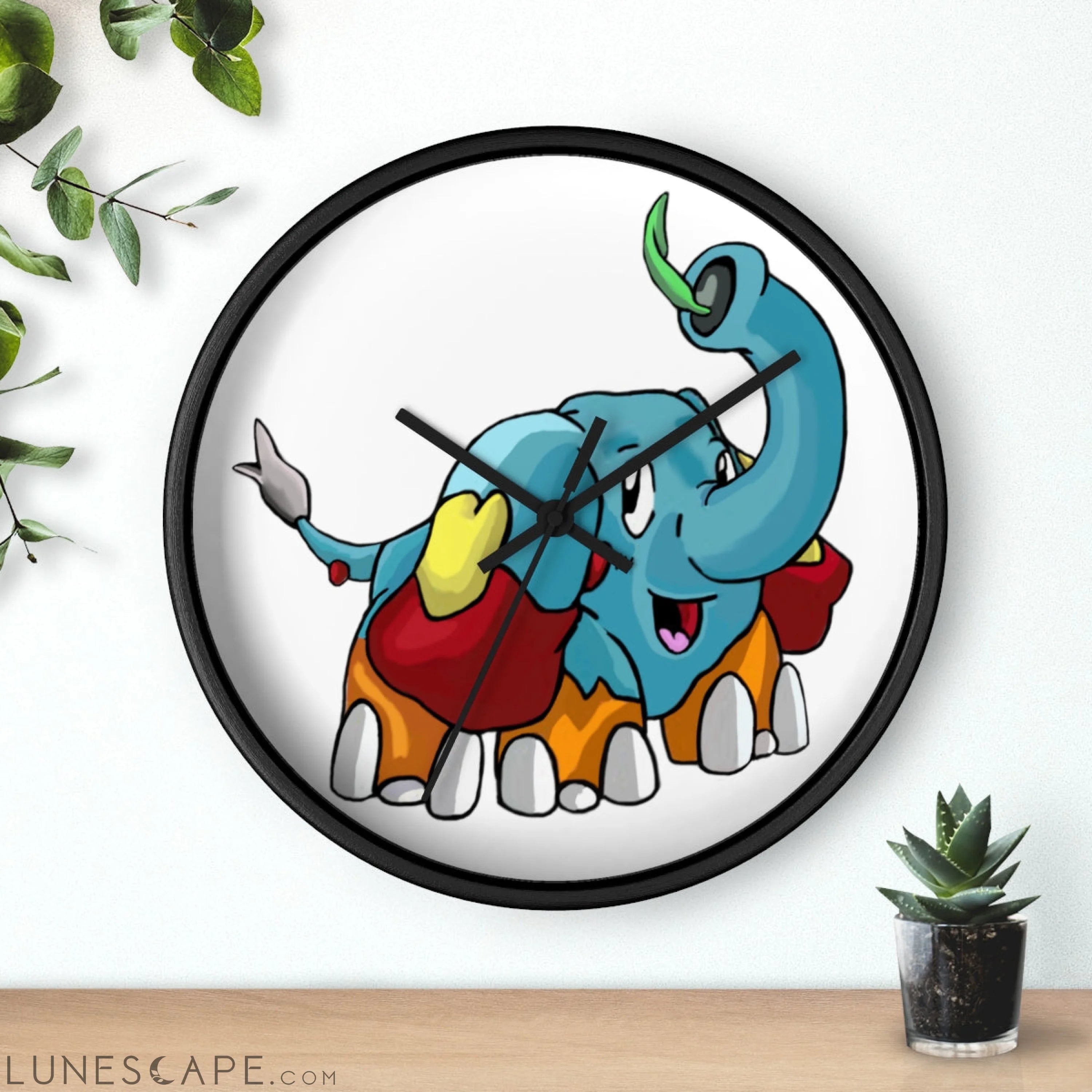 Mudphant Wall clock LUNESCAPE