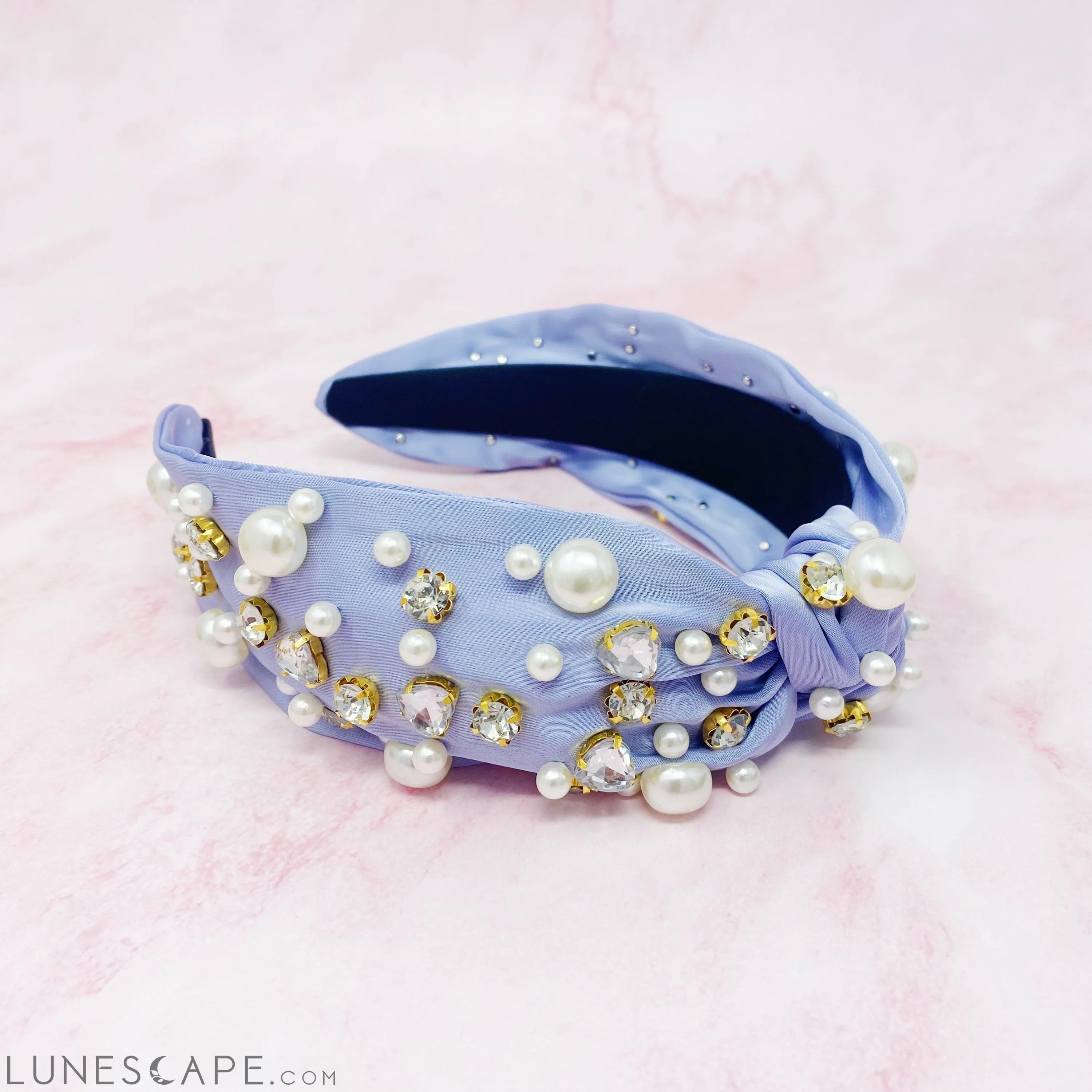 My Winslet Jeweled Satin Headband LUNESCAPE