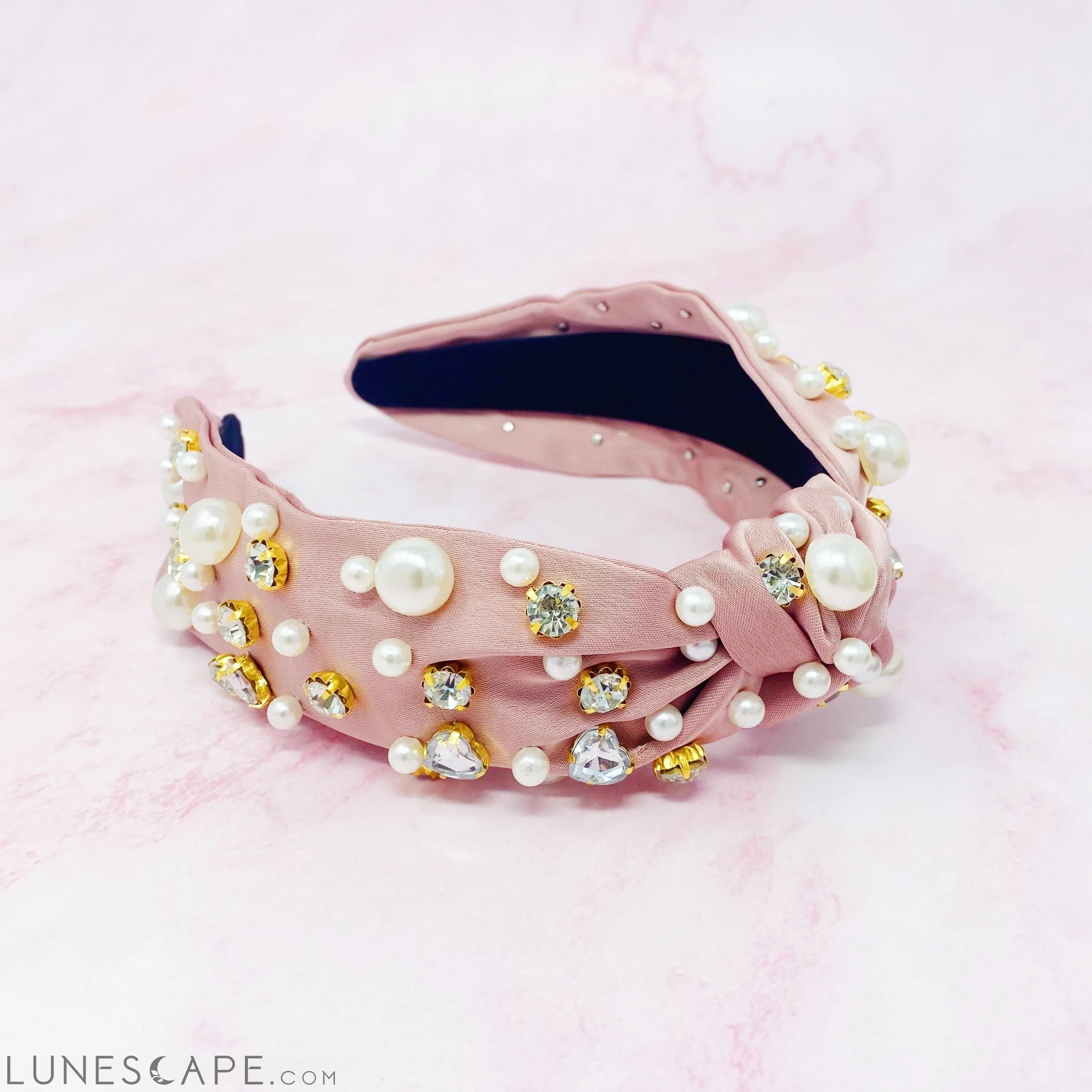 My Winslet Jeweled Satin Headband LUNESCAPE