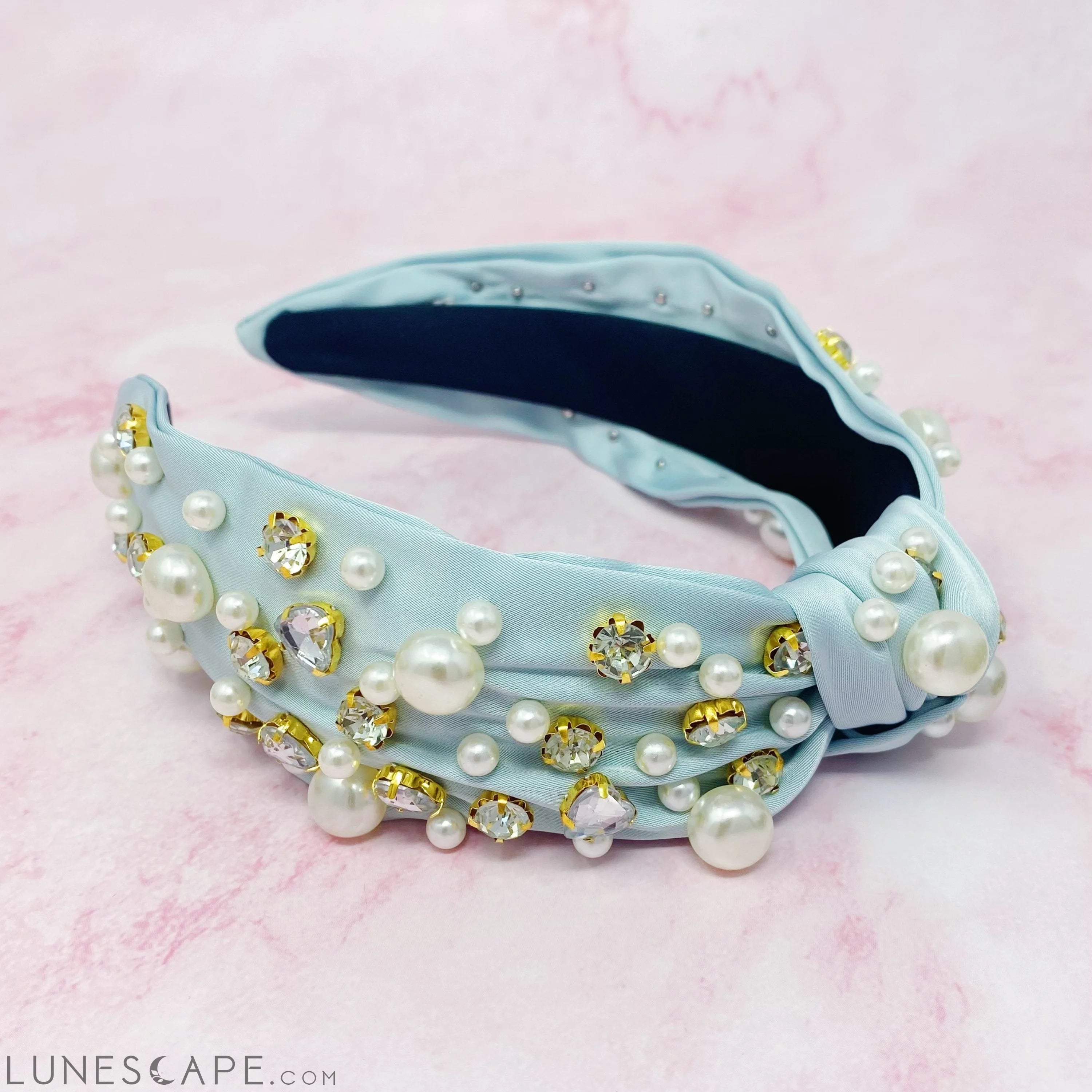 My Winslet Jeweled Satin Headband LUNESCAPE