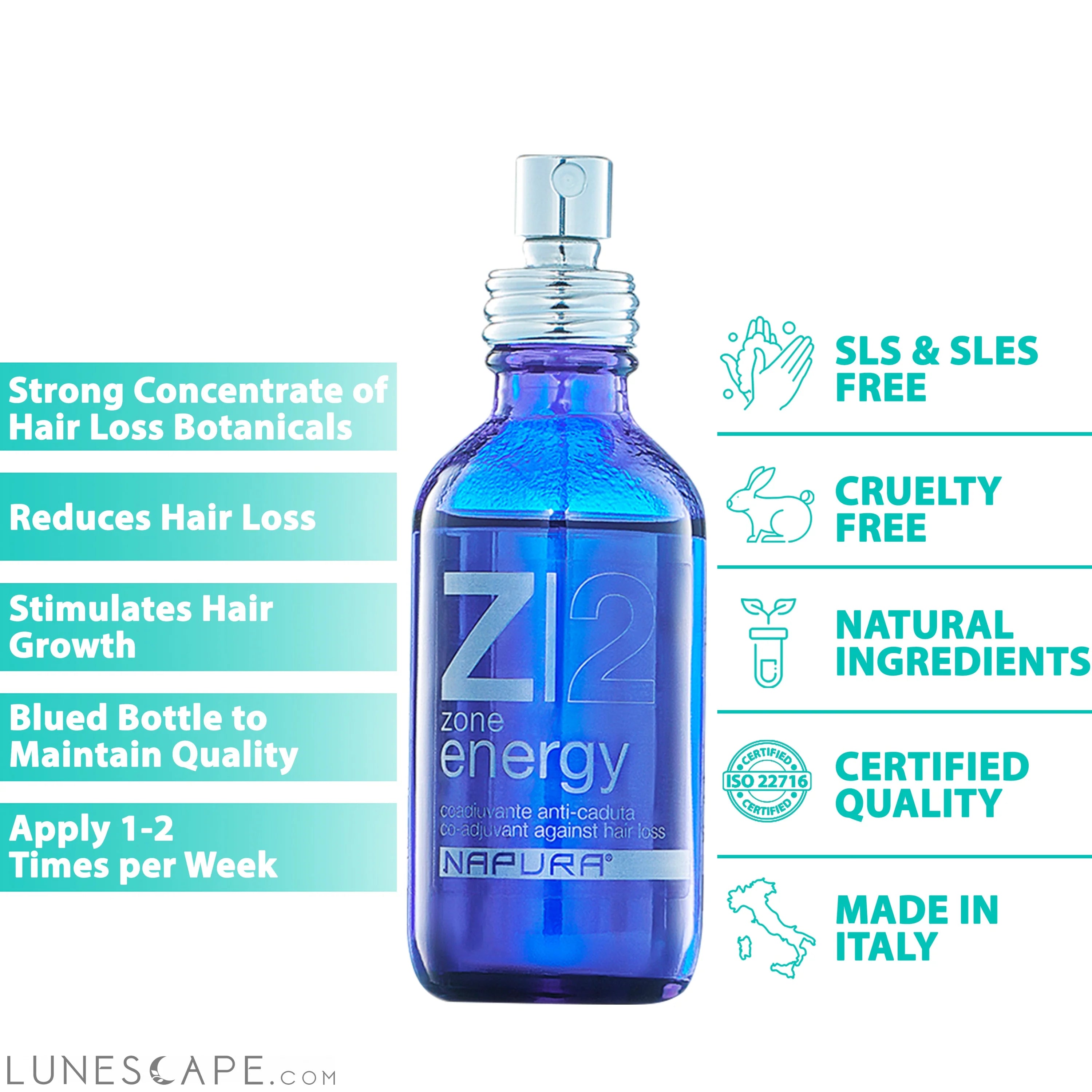 NAPURA Z2 (1.69 fl oz) Natural Professional Hair Growth Oil Treatment LUNESCAPE