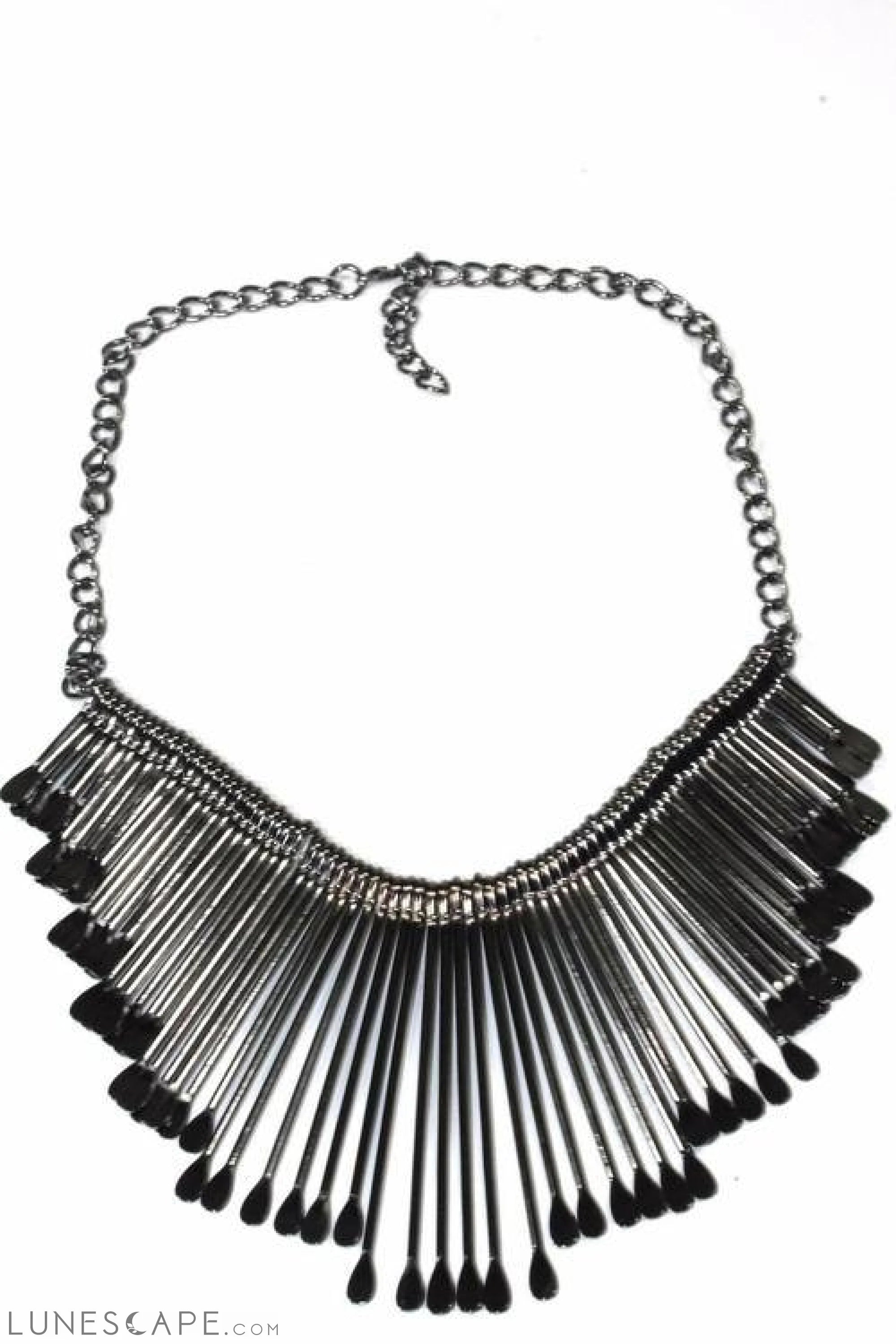 Needle Necklace - Tungsten LUNESCAPE