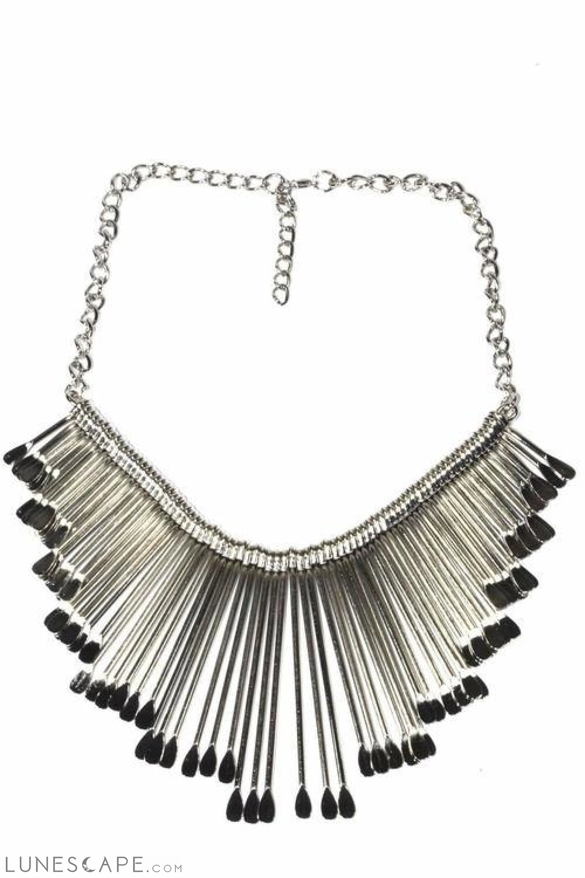 Needle Necklace - Tungsten LUNESCAPE