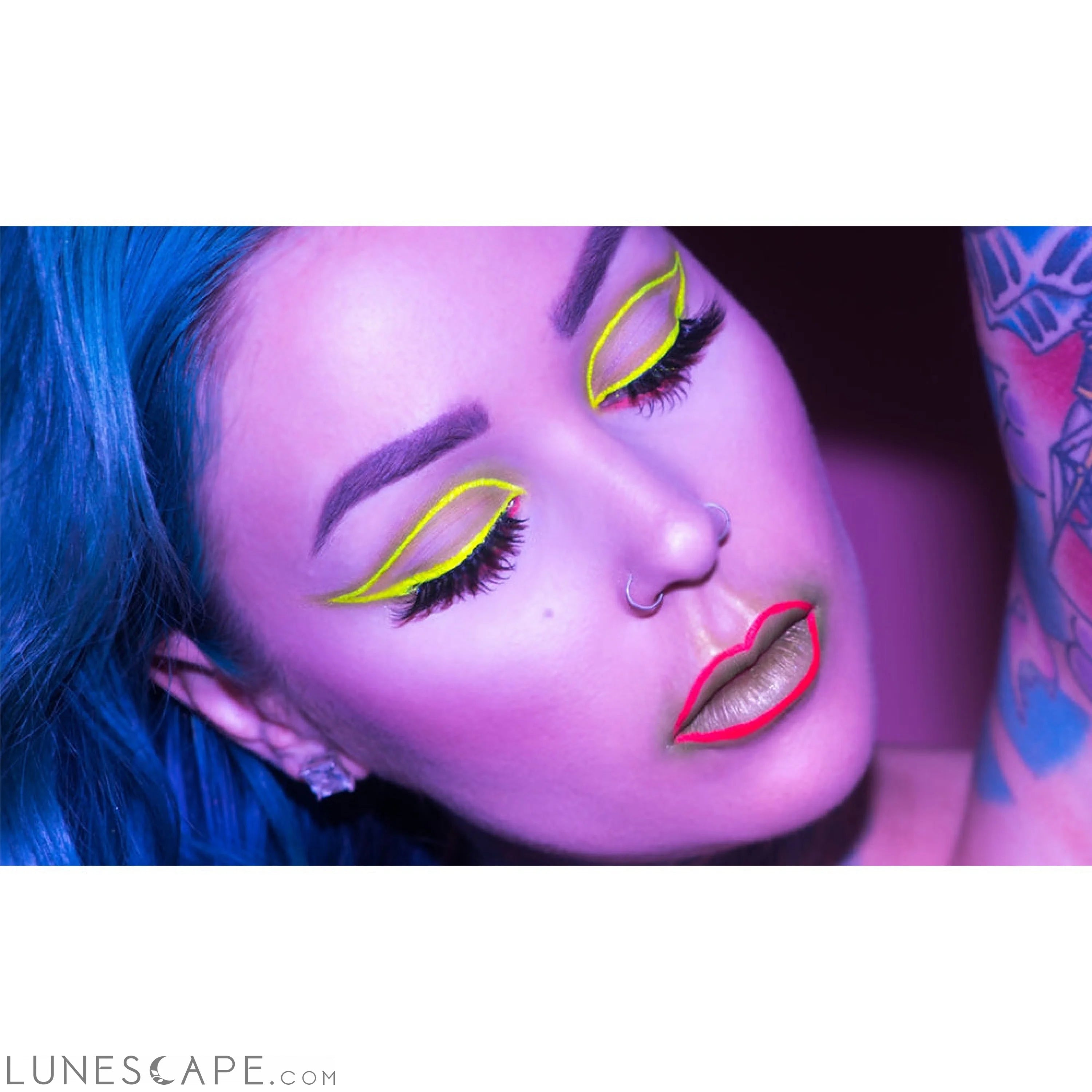 Neon Yellow Liquid Eyeliner - Water-proof, Smudge-proof, Long-lasting LUNESCAPE