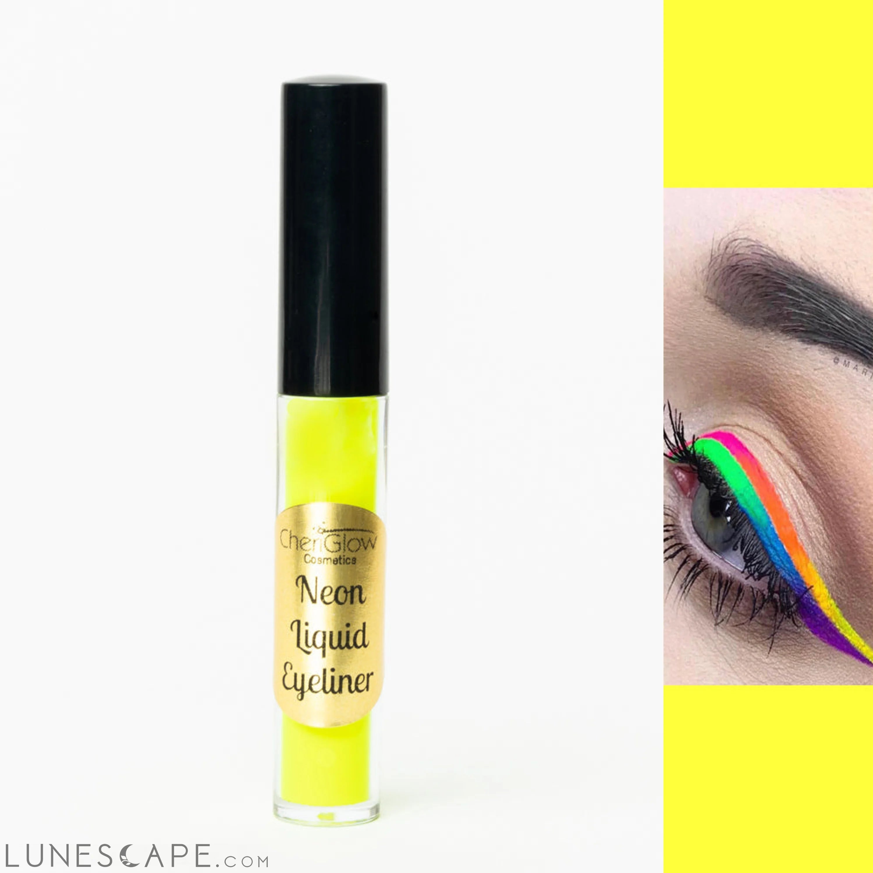Neon Yellow Liquid Eyeliner - Water-proof, Smudge-proof, Long-lasting LUNESCAPE