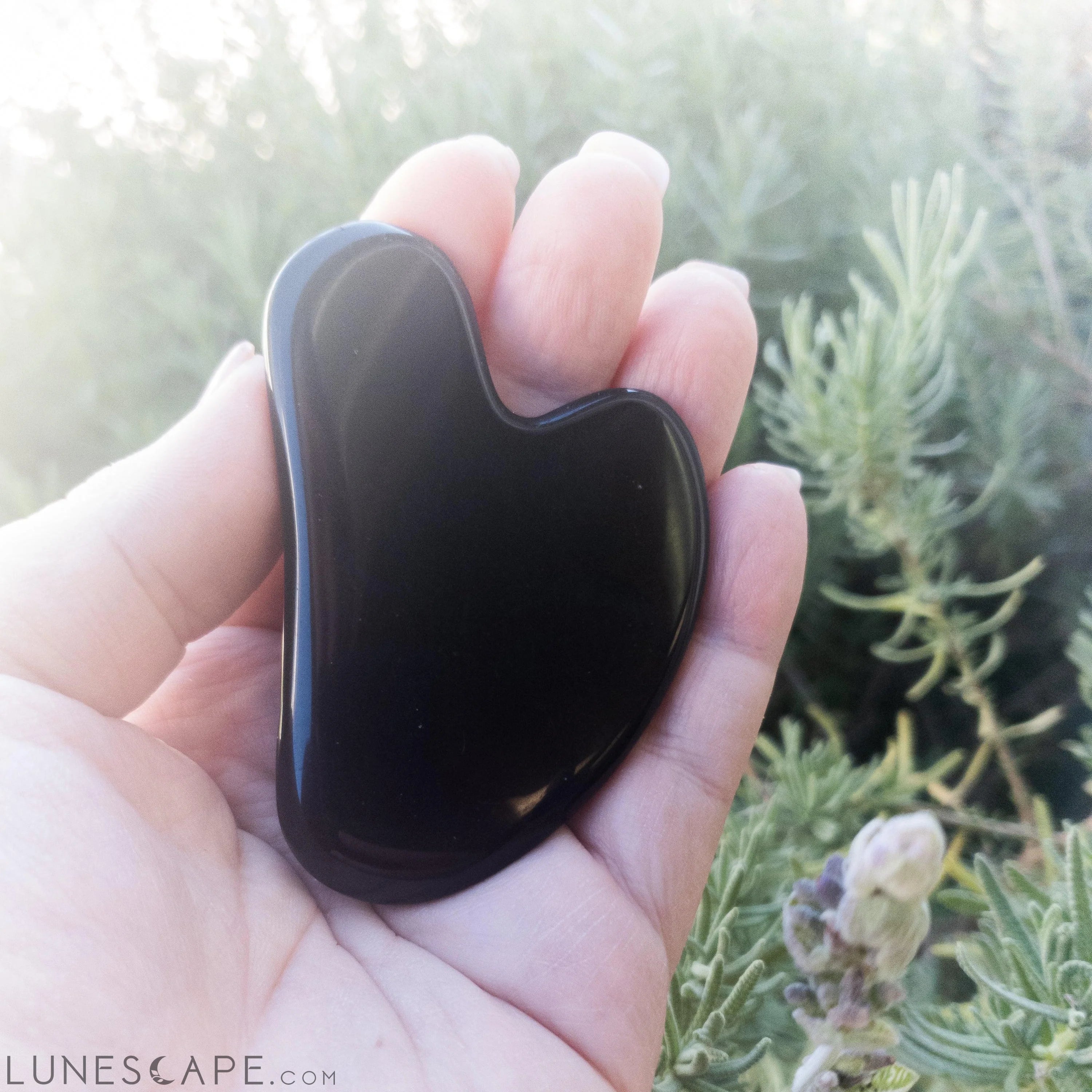 NEW Black Obsidian Gua Sha Massage Tool LUNESCAPE