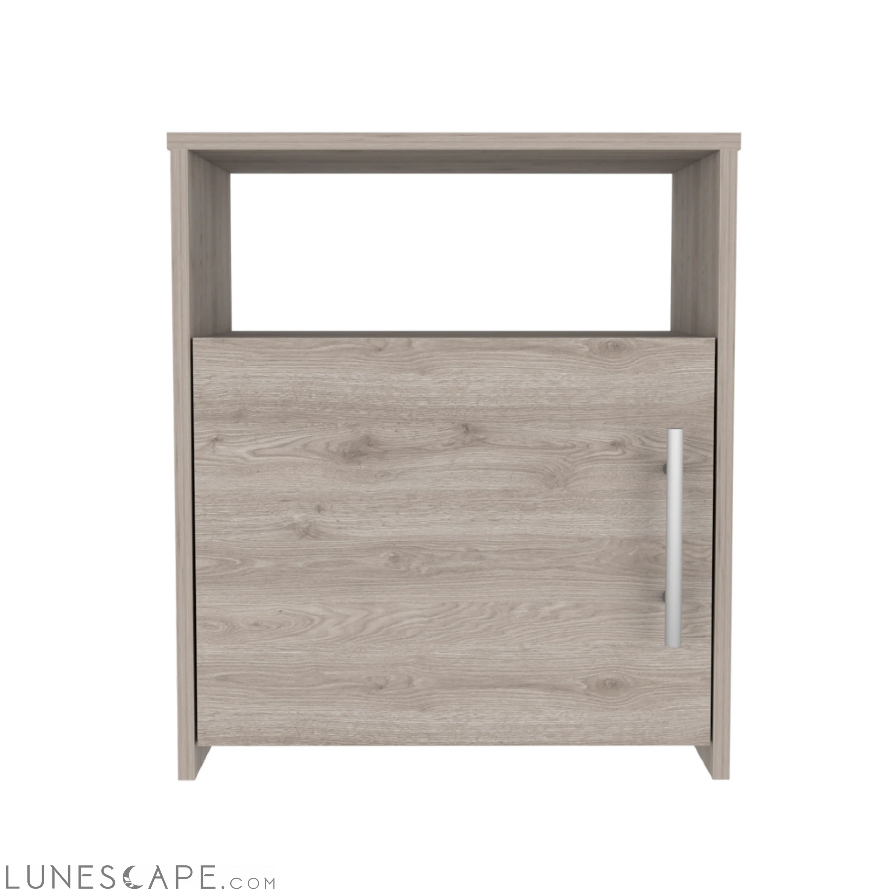 Nightstand Cuarzz, One Cabinet, Light Gray Finish LUNESCAPE