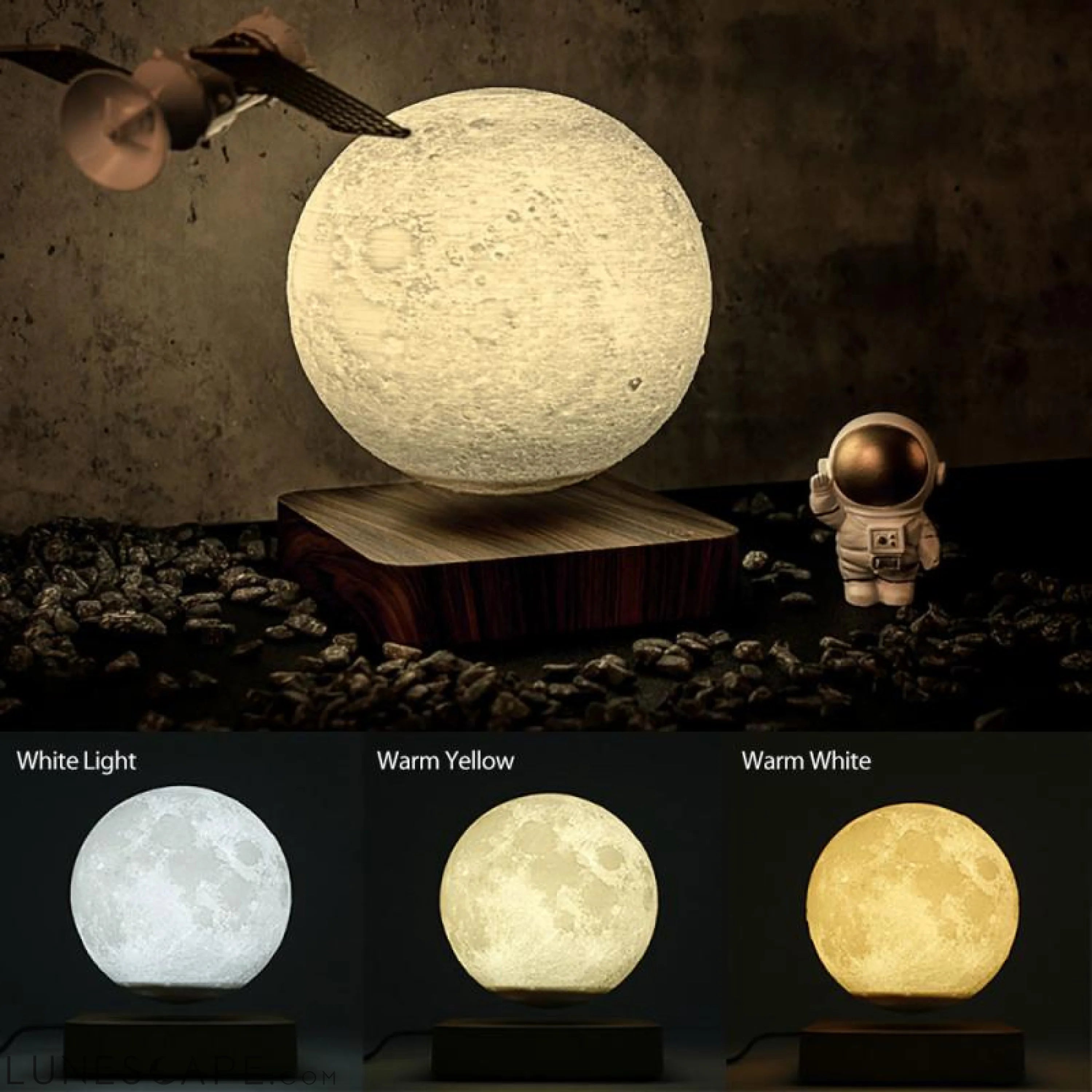Novelty 3D Magnetic Levitation Moon Lamp Moon Floating Lamp LUNESCAPE