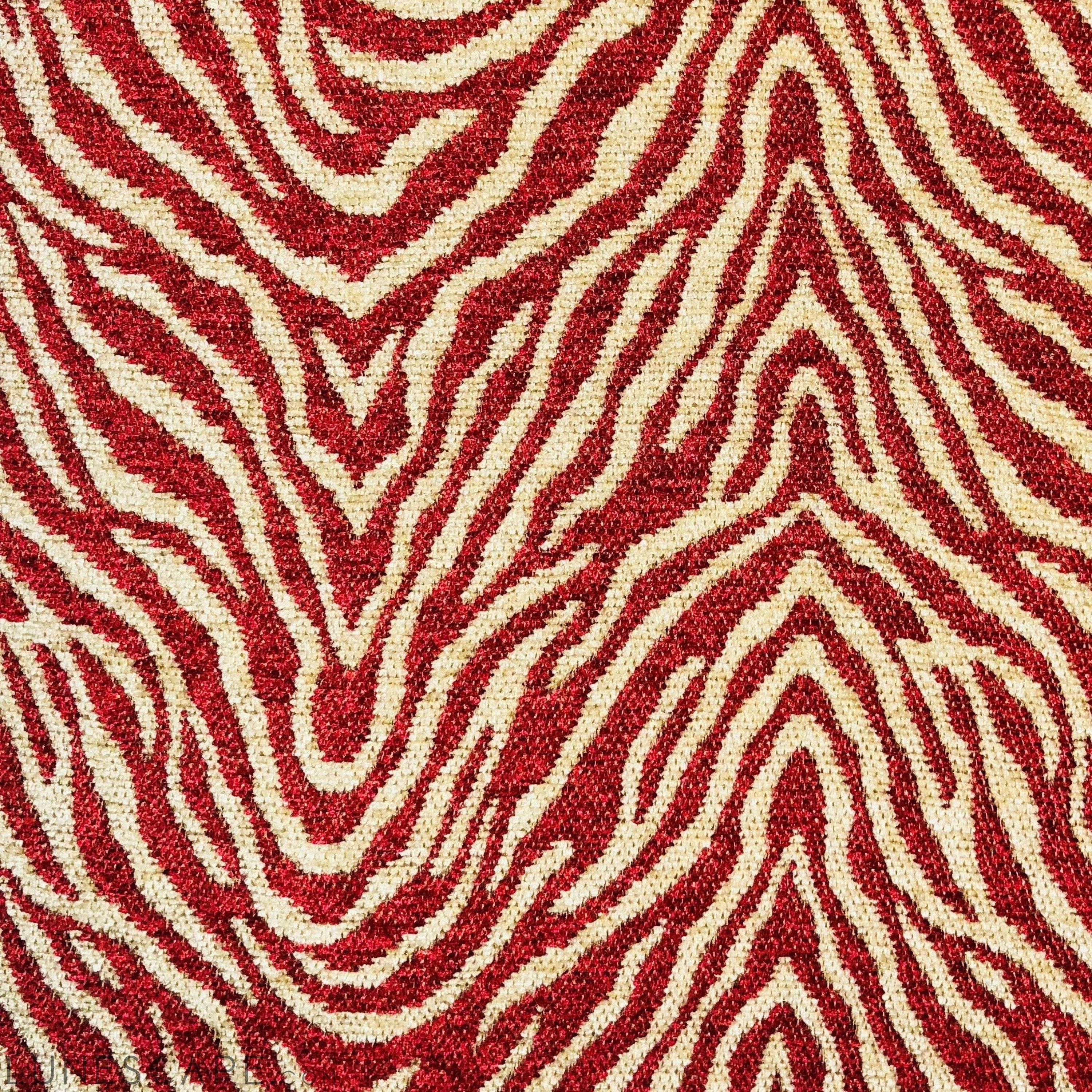 Oasis Waves Red Luxury Throw Pillow LUNESCAPE