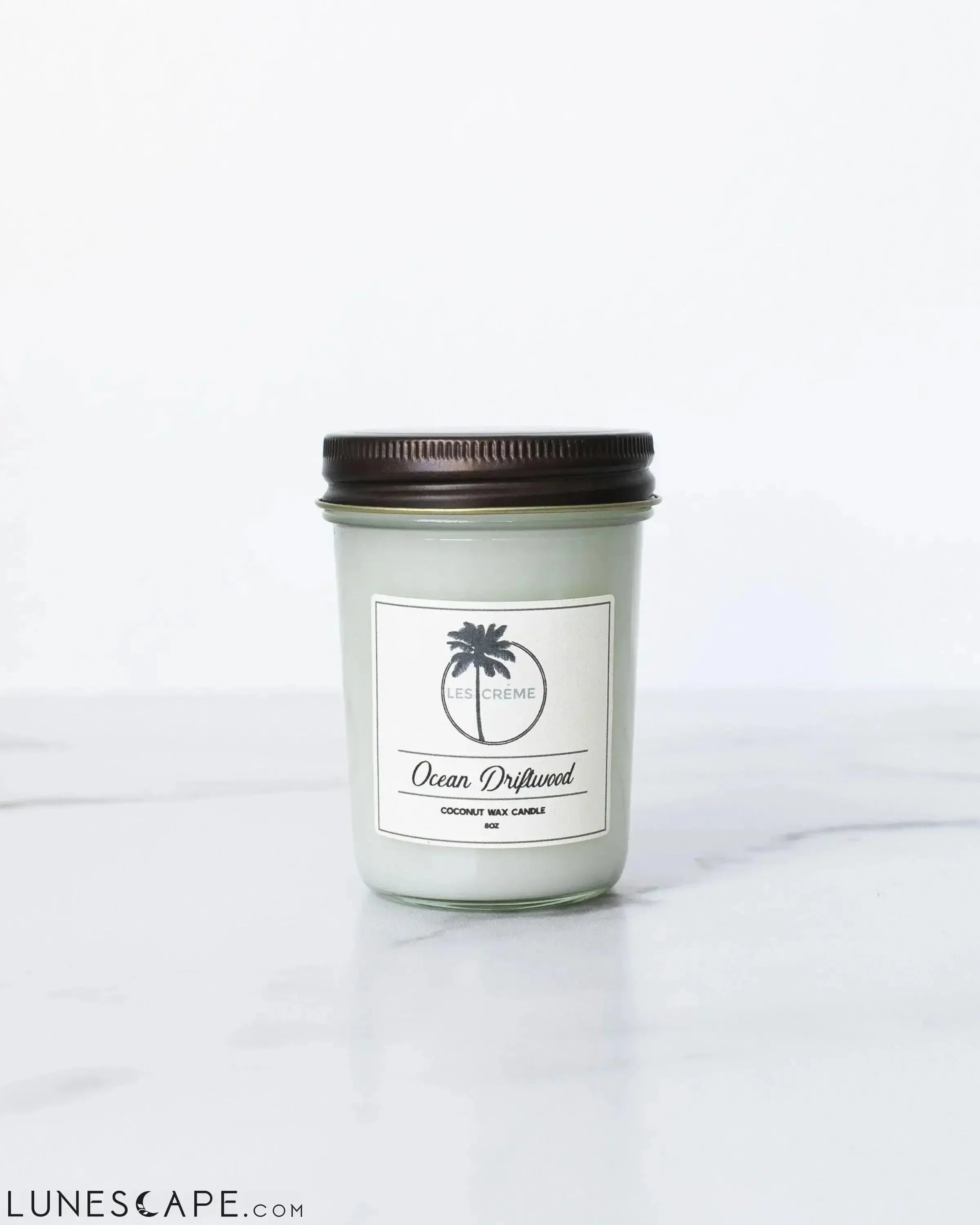 Ocean Driftwood Scent Coconut Wax Candle LUNESCAPE