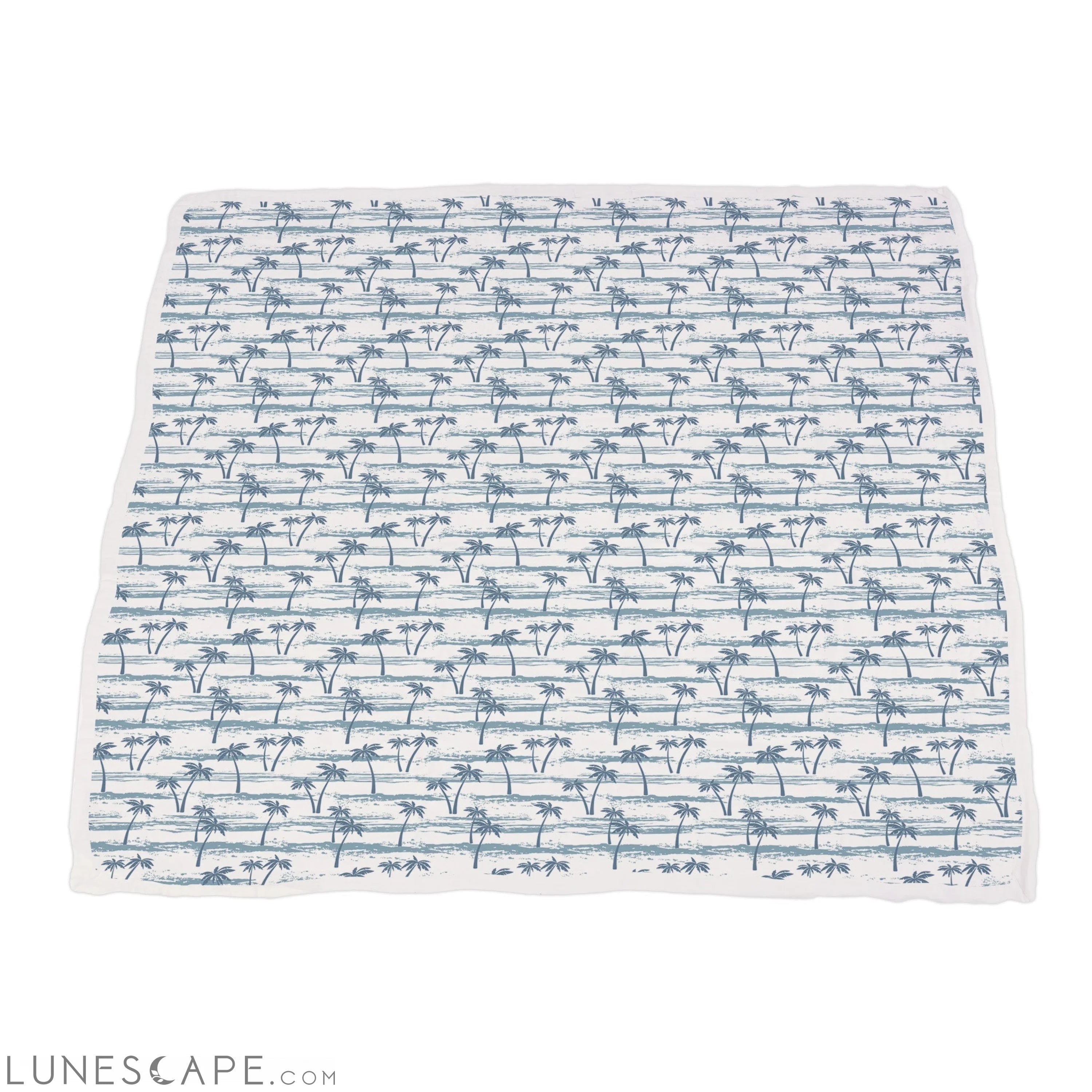Ocean Palm Trees and Marina Sailboats Bamboo Newcastle Blanket LUNESCAPE