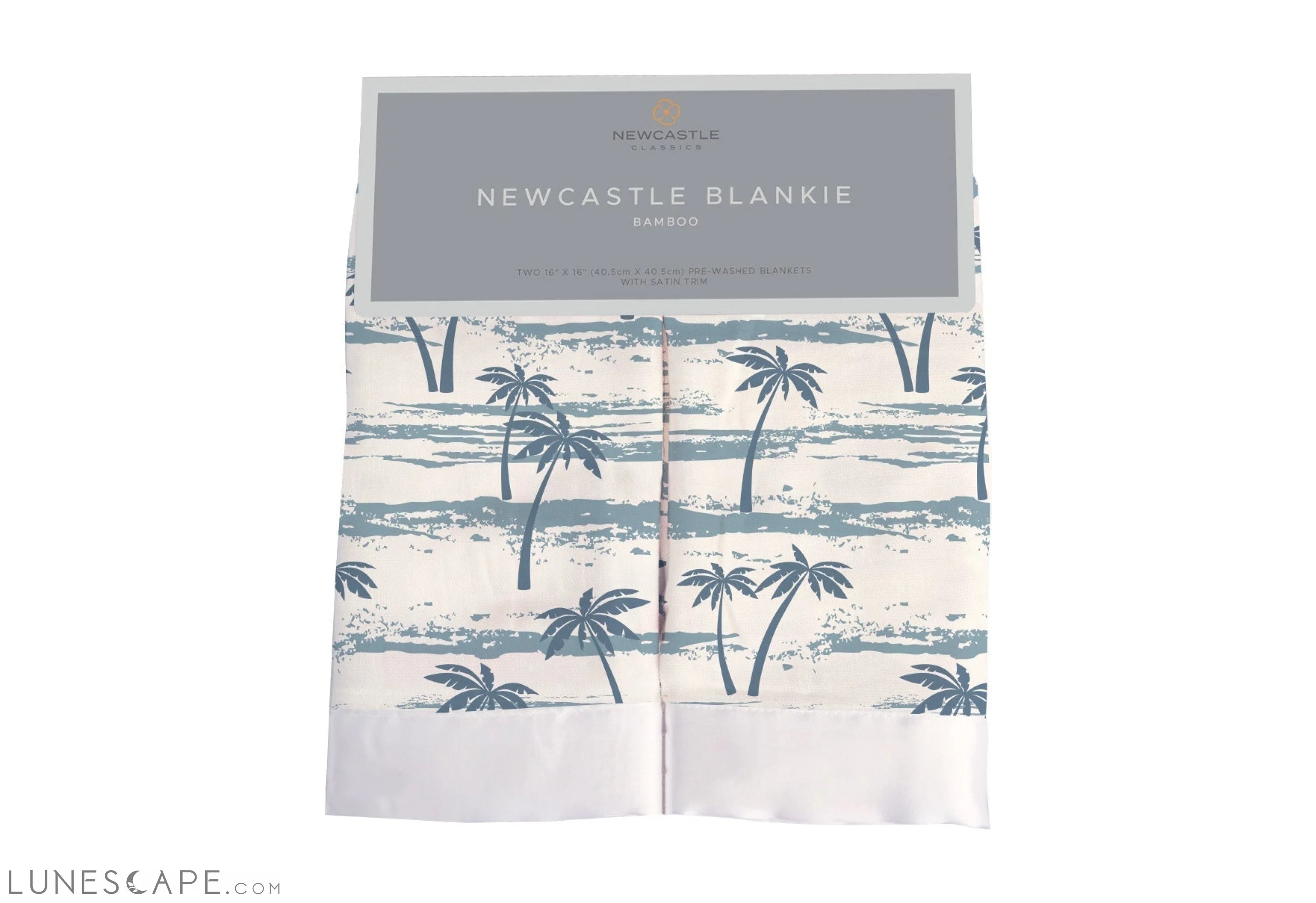 Ocean Palm Trees Bamboo Newcastle Blankie LUNESCAPE
