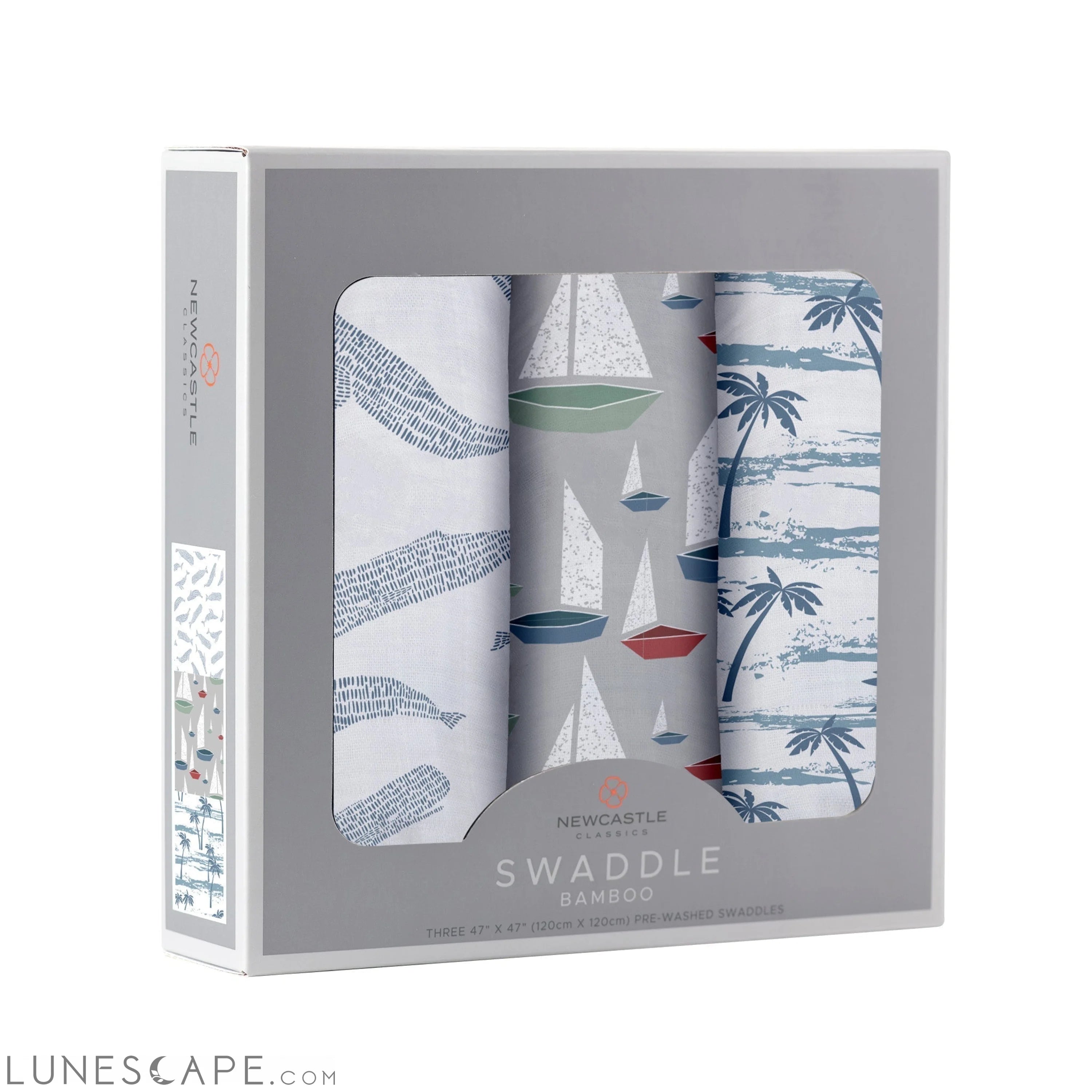 Ocean Tides Bamboo Swaddle 3 Pack LUNESCAPE