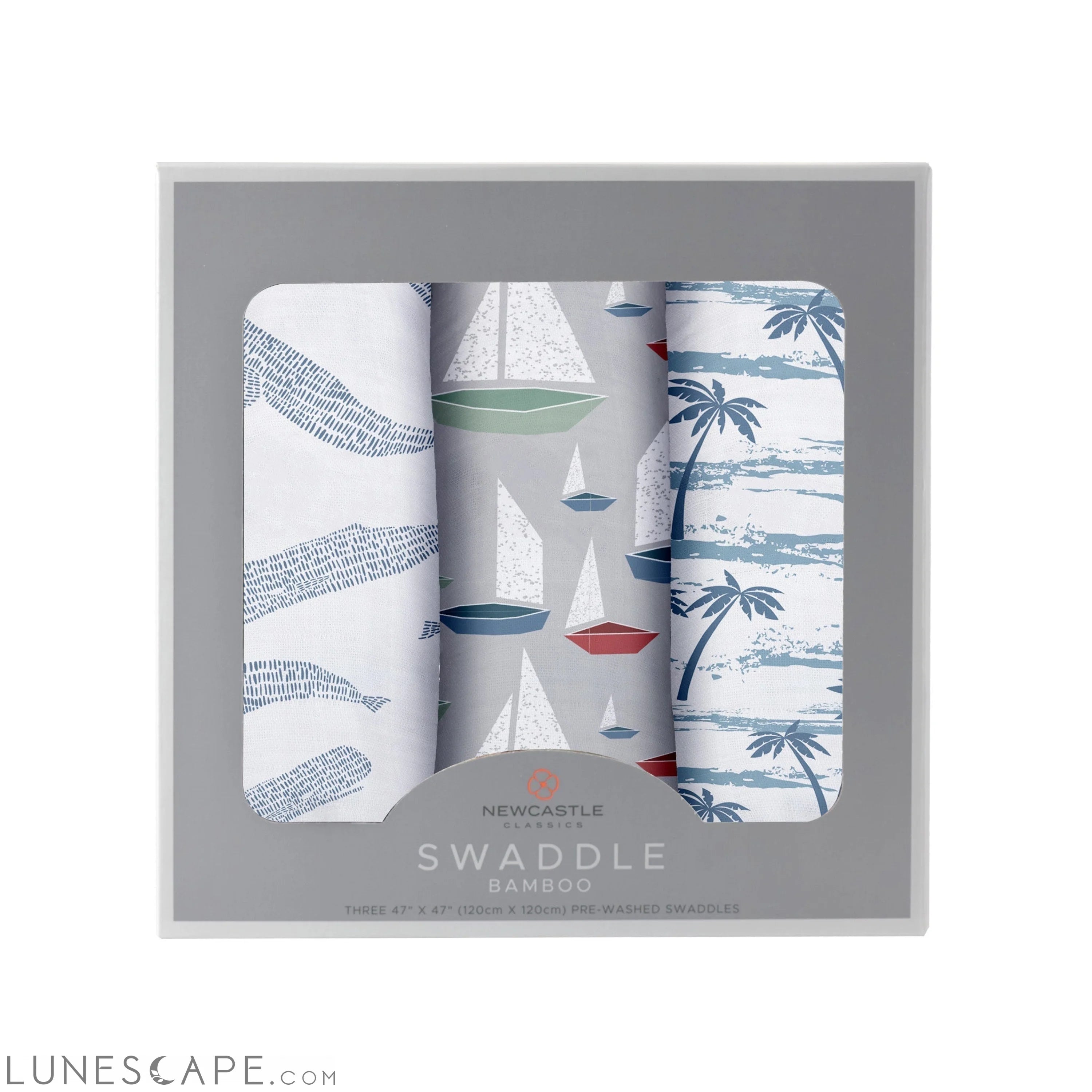 Ocean Tides Bamboo Swaddle 3 Pack LUNESCAPE