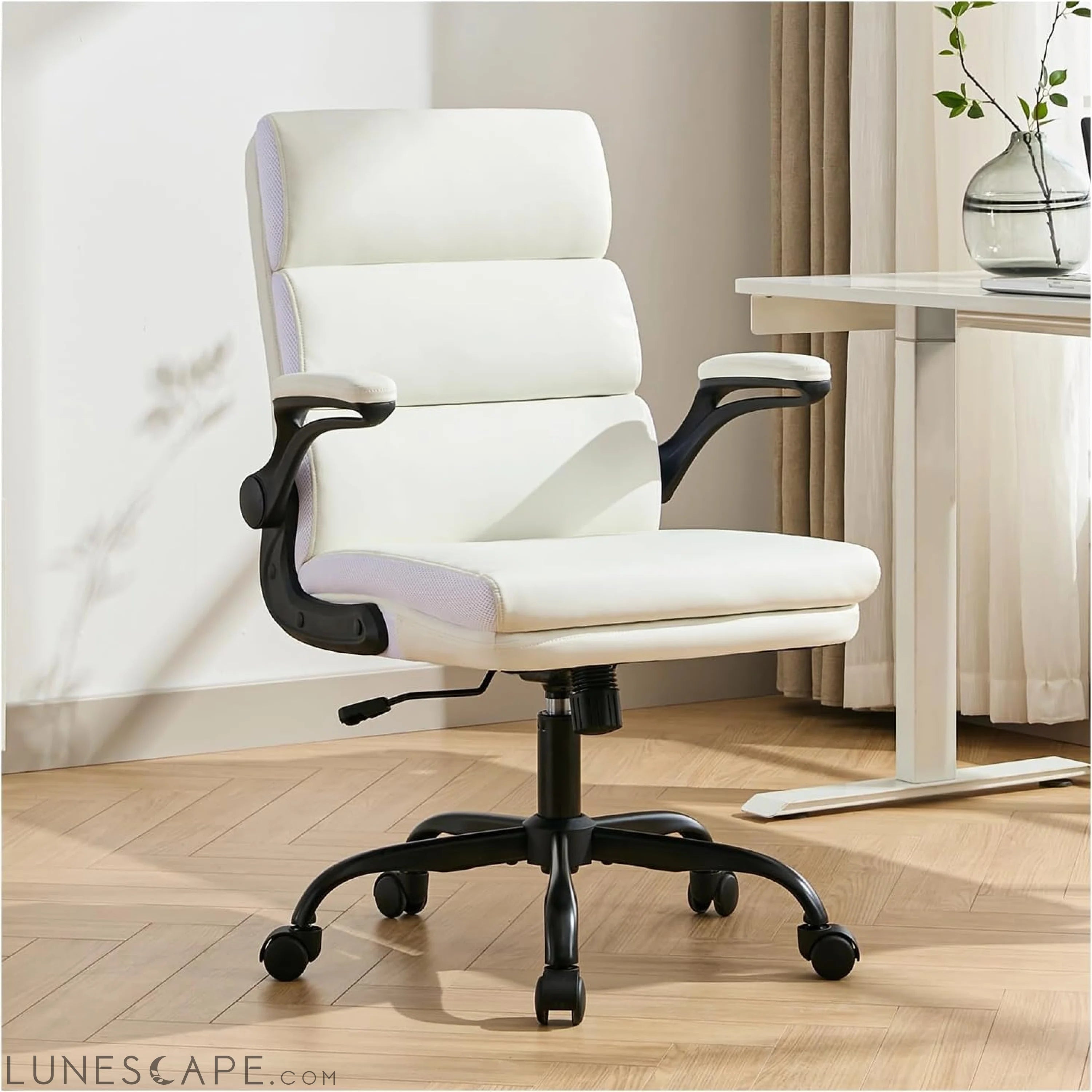 Office Chair Adjustable Desk Chair Mid Back Executive Comfortable LUNESCAPE