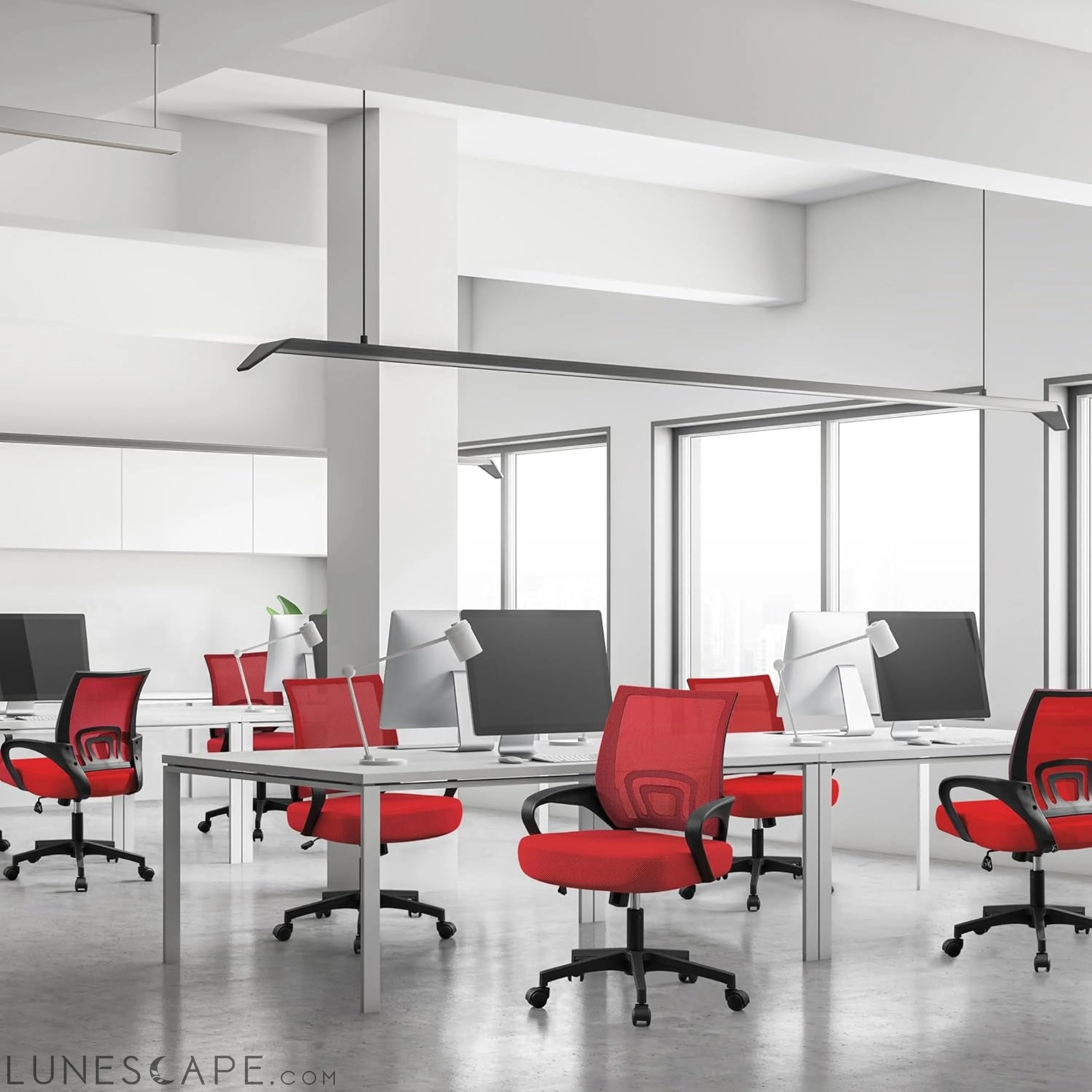 Office Chair Desk Chair Mid Back Mesh Task Chair Computer Chair LUNESCAPE