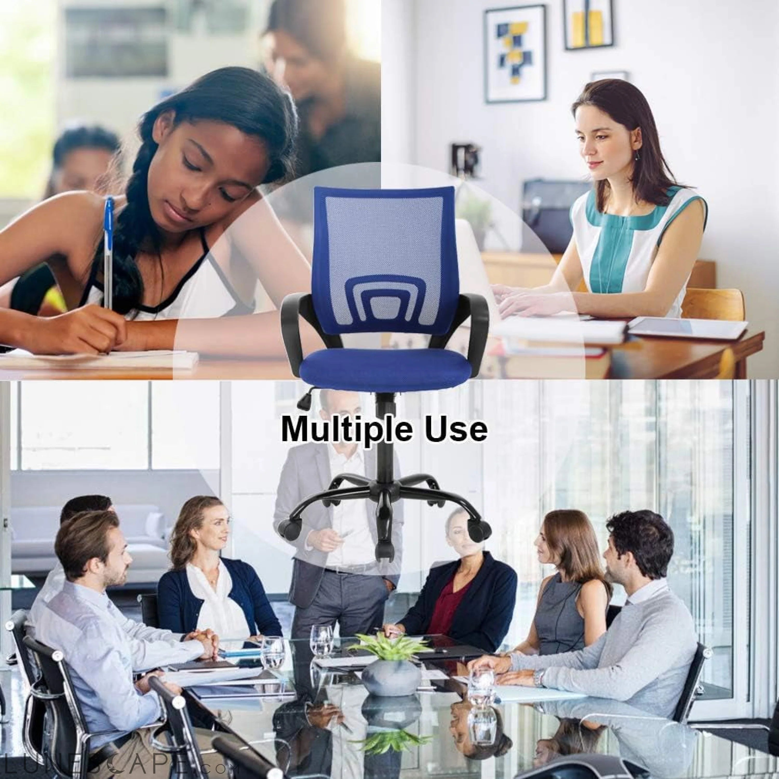 Office Chair Ergonomic Cheap Desk Chair Mesh Computer Chair Lumbar LUNESCAPE