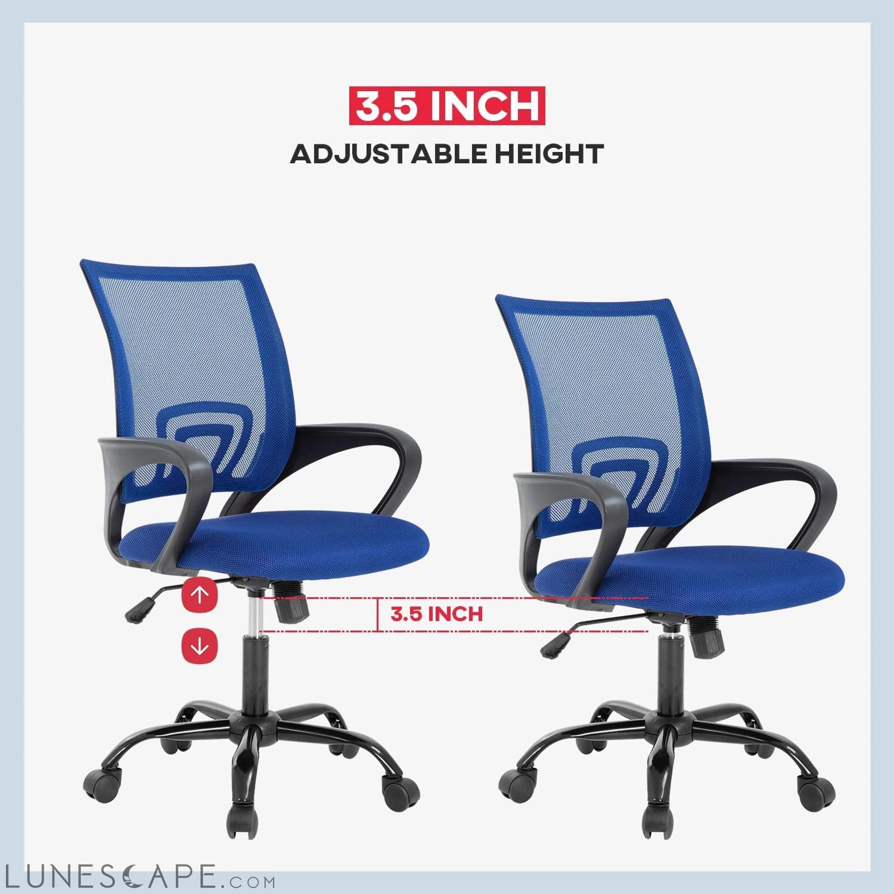 Office Chair Ergonomic Cheap Desk Chair Mesh Computer Chair Lumbar LUNESCAPE
