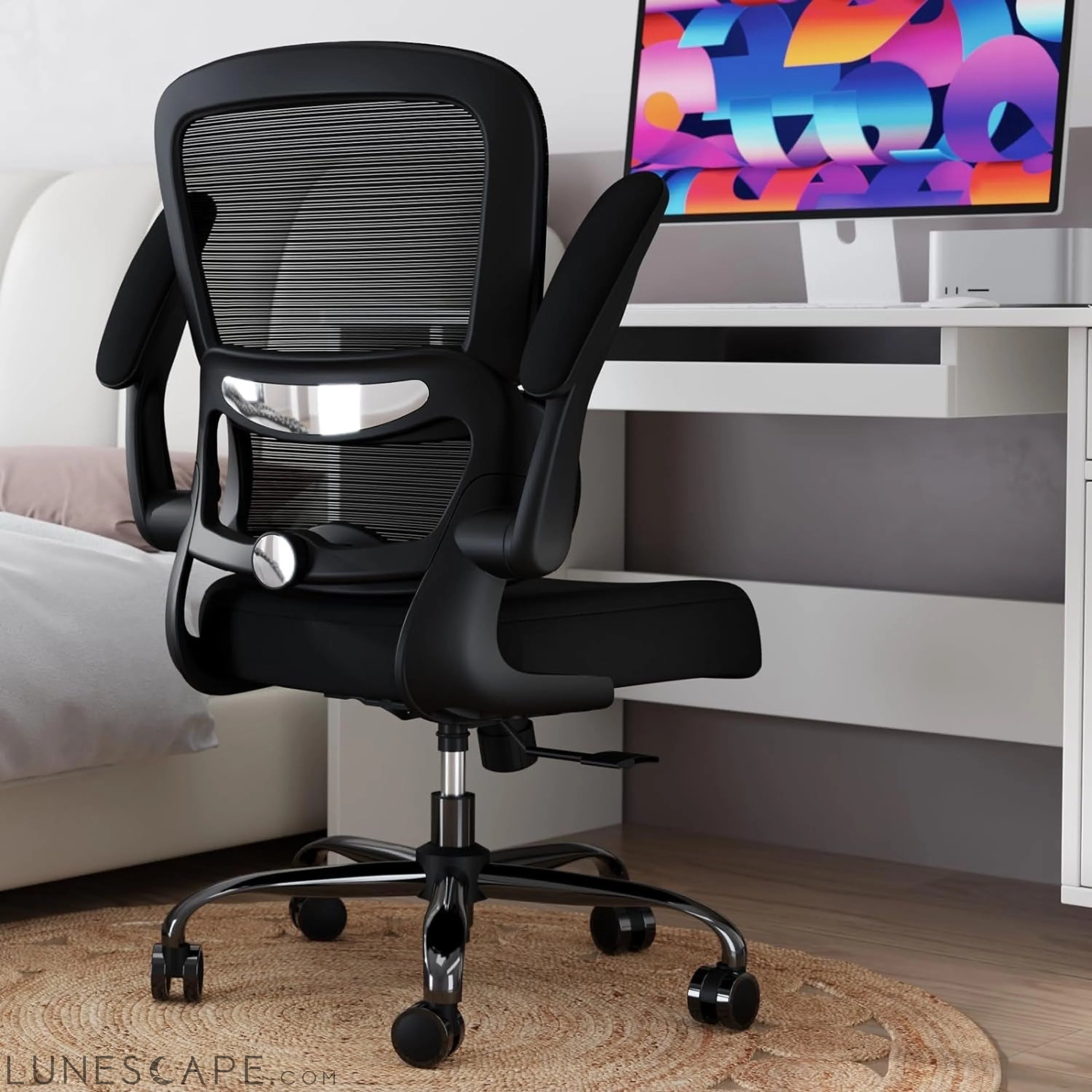 Office Chair - Ergonomic Desk Chair with Adjustable Lumbar Support, LUNESCAPE