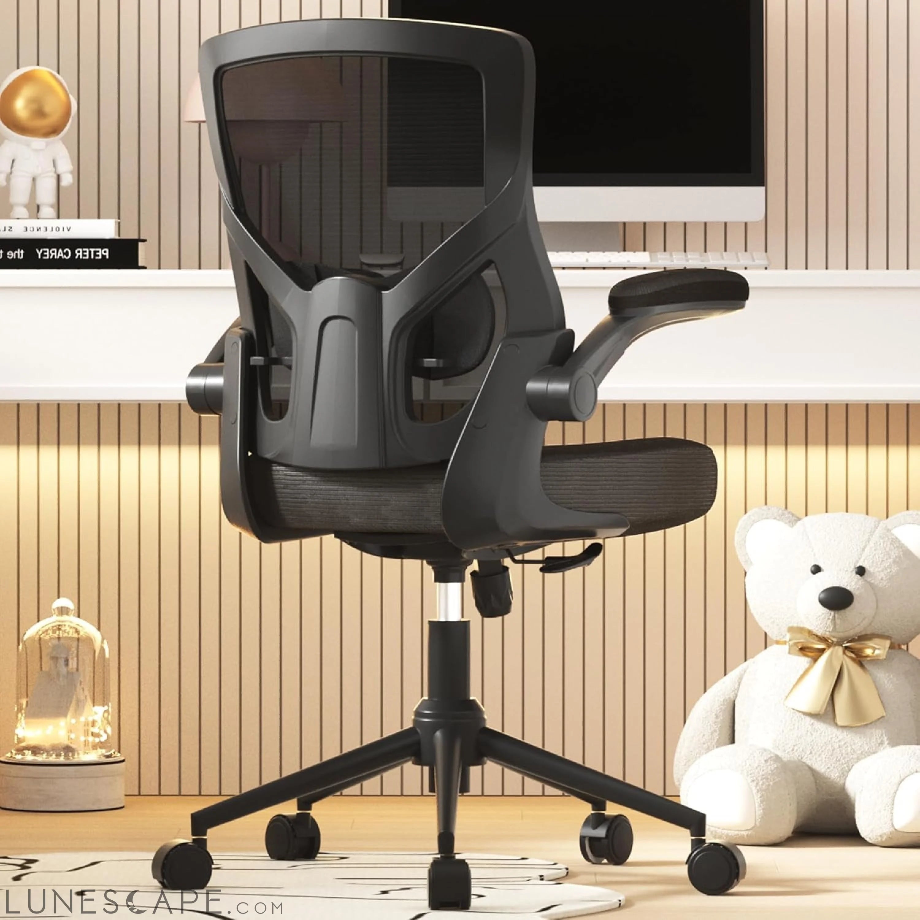 Office Chair, High Back Desk Chair Adjustable Height and Ergonomic LUNESCAPE