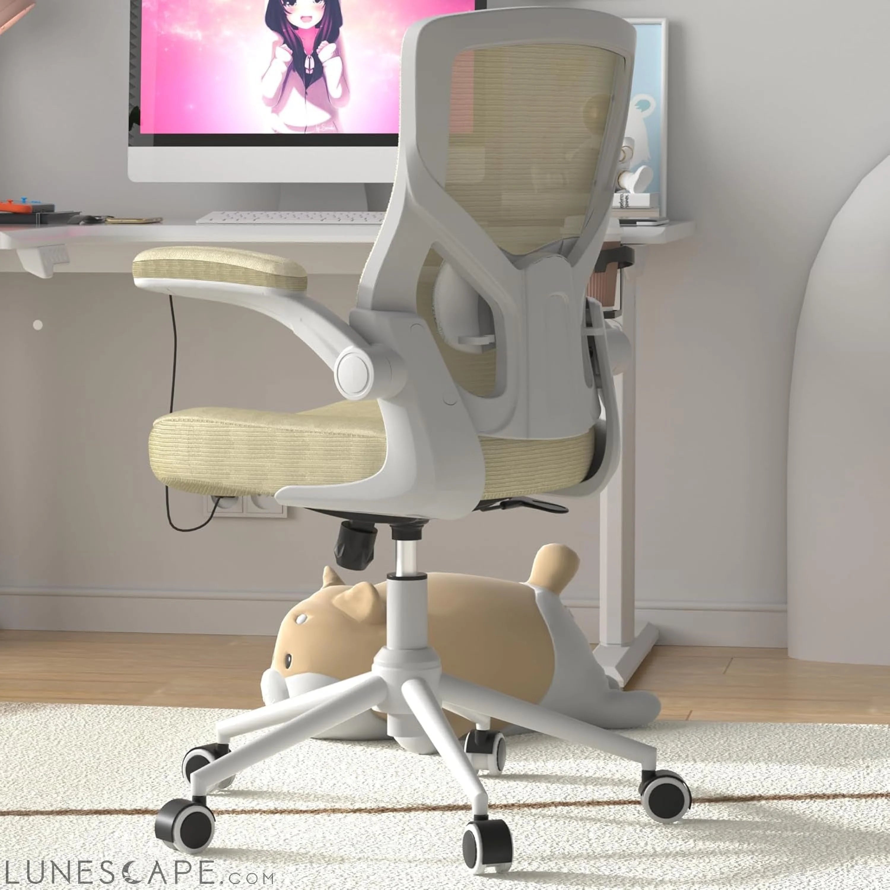 Office Chair, High Back Desk Chair Adjustable Height and Ergonomic LUNESCAPE
