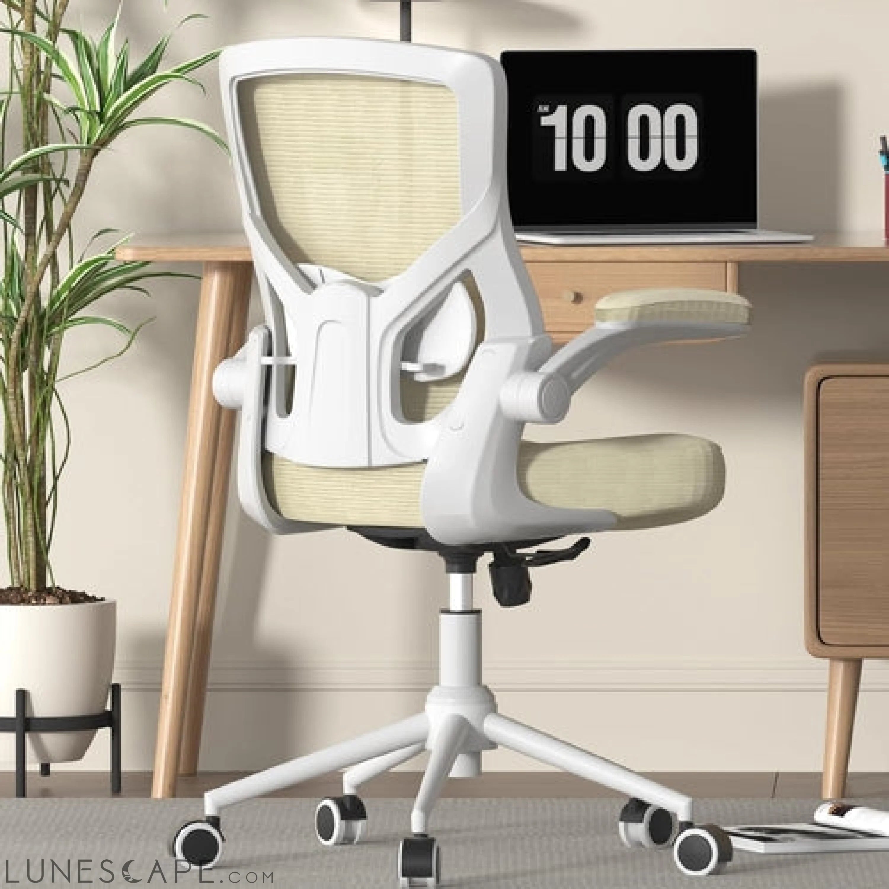 Office Chair, High Back Desk Chair Adjustable Height and Ergonomic LUNESCAPE