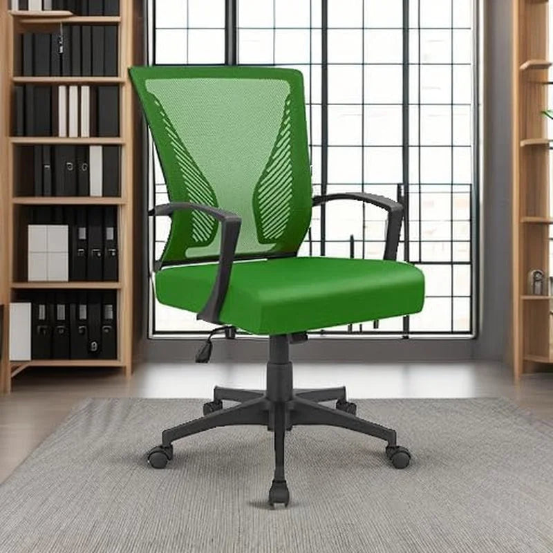 Office Chair Mid Back Swivel Lumbar Support Desk Chair, Computer LUNESCAPE