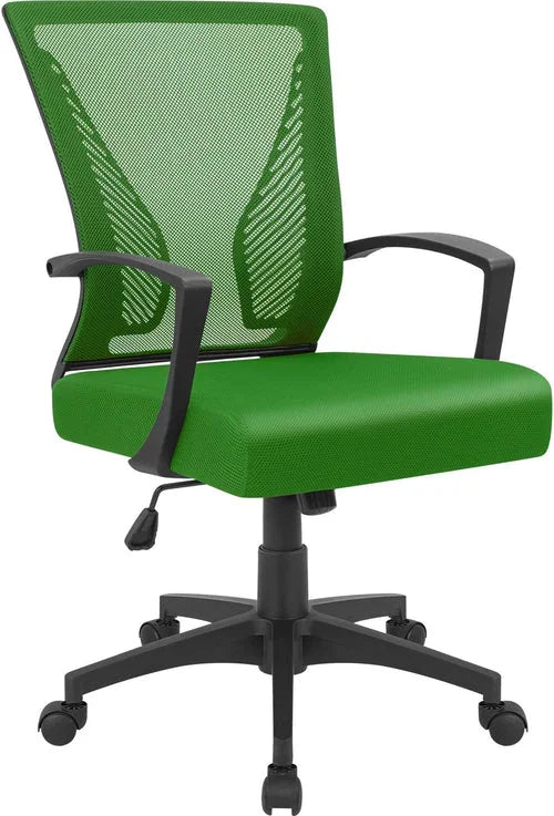 Office Chair Mid Back Swivel Lumbar Support Desk Chair, Computer LUNESCAPE