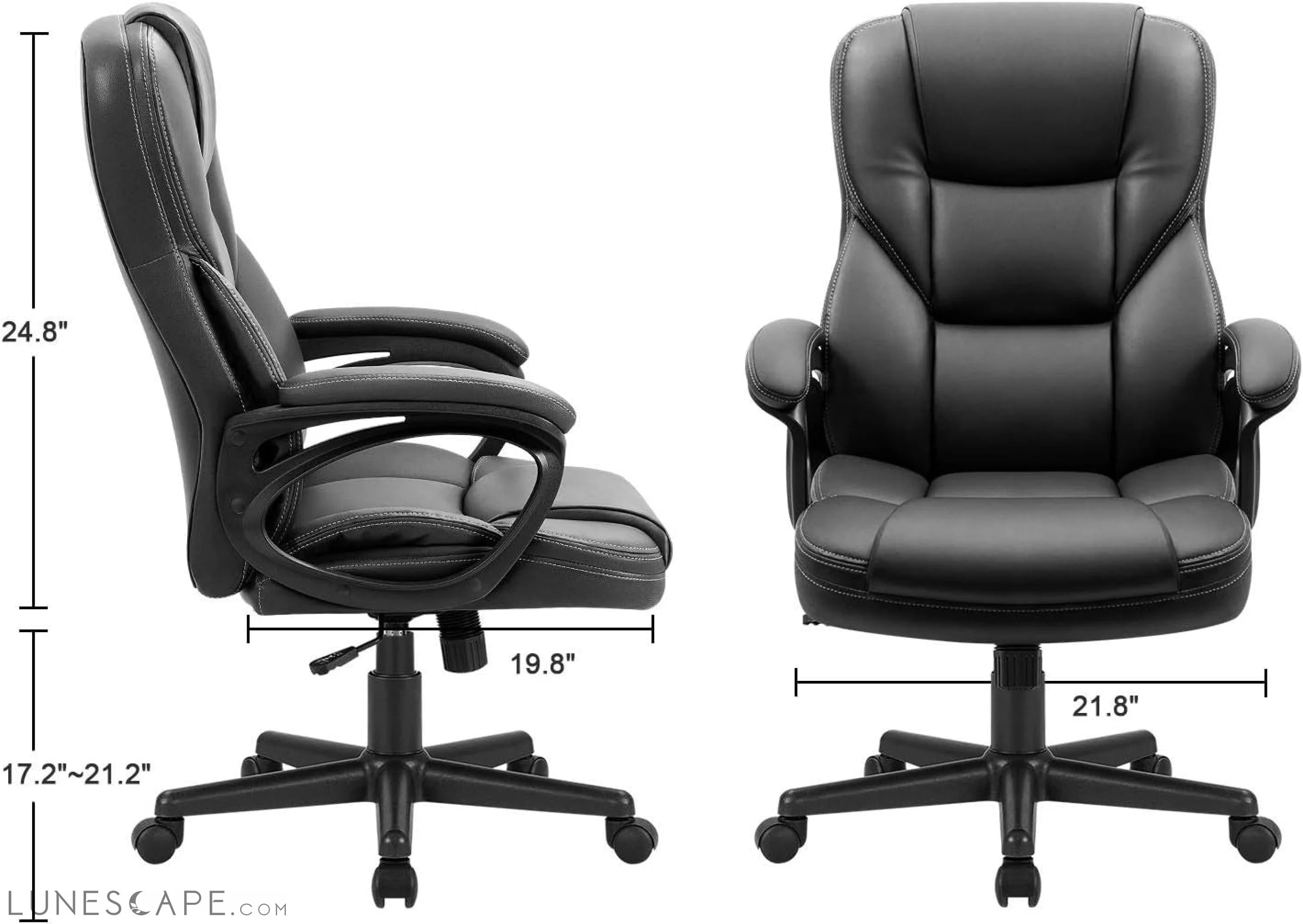Office Executive Chair High Back Adjustable Managerial Home Desk LUNESCAPE