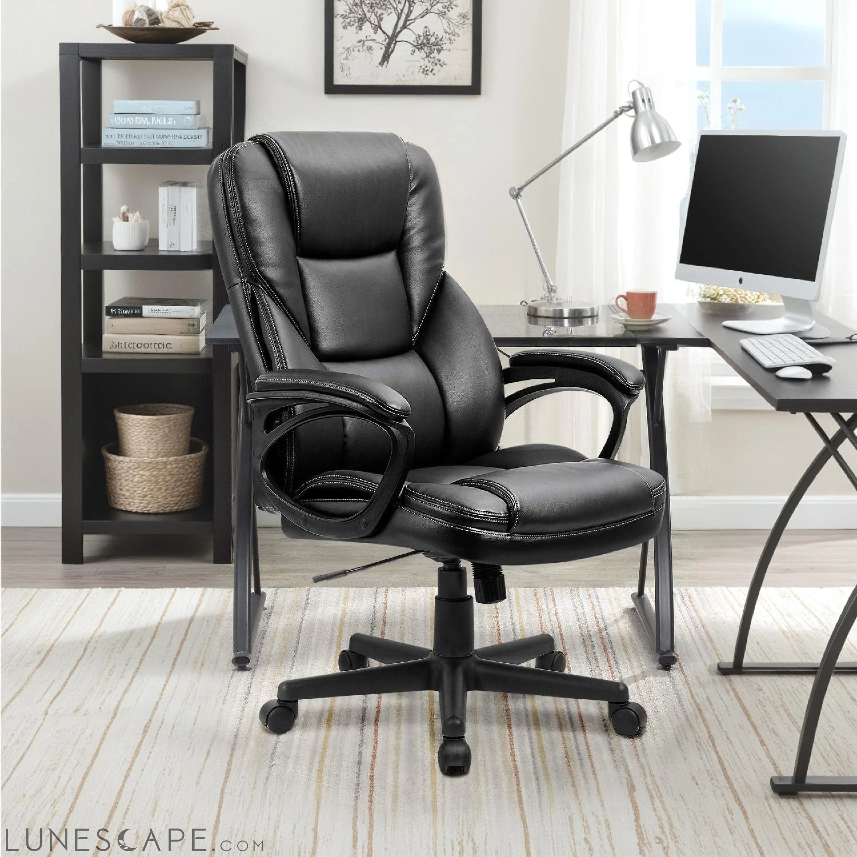 Office Executive Chair High Back Adjustable Managerial Home Desk LUNESCAPE