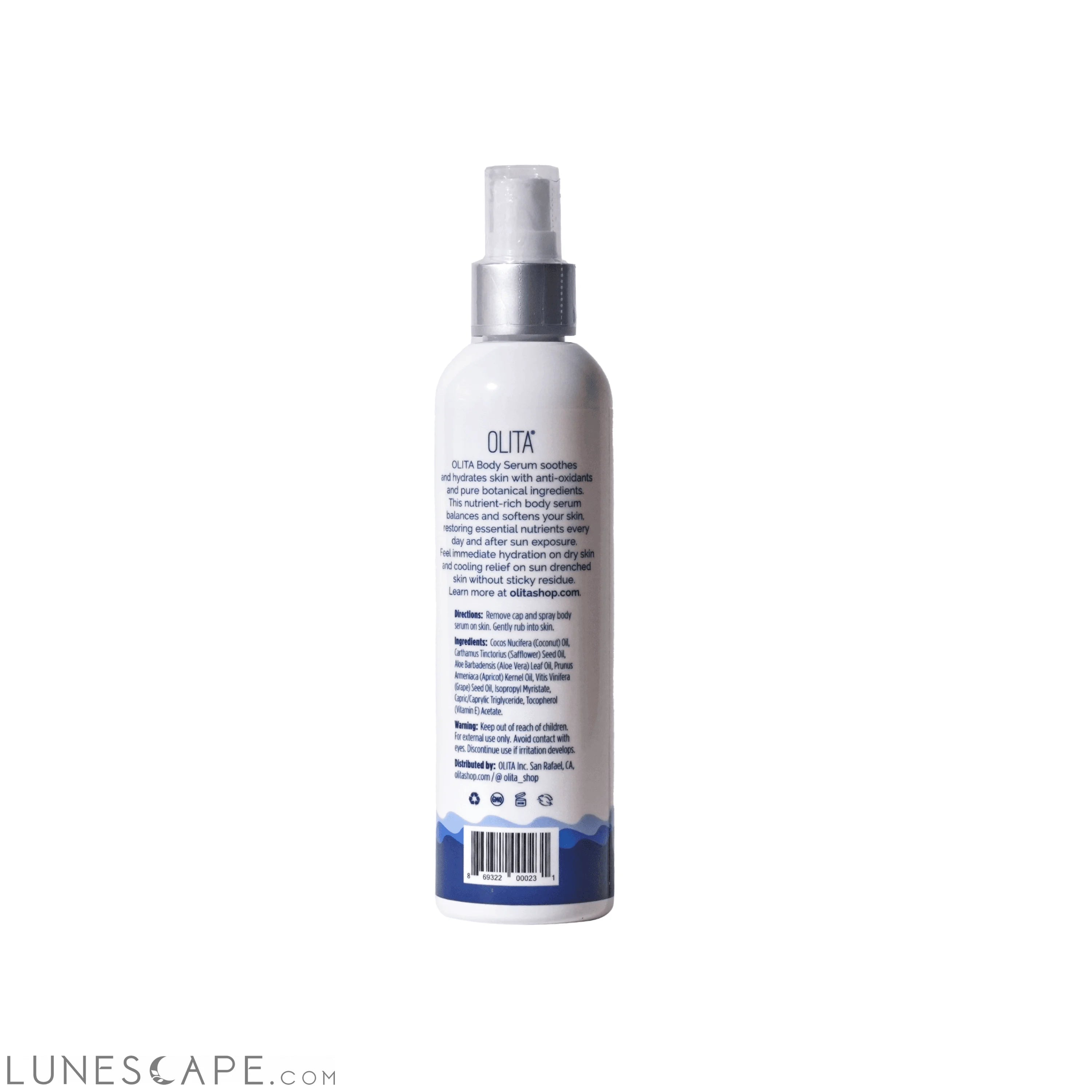 OLITA Hydrating Body Serum Fragrance Free LUNESCAPE