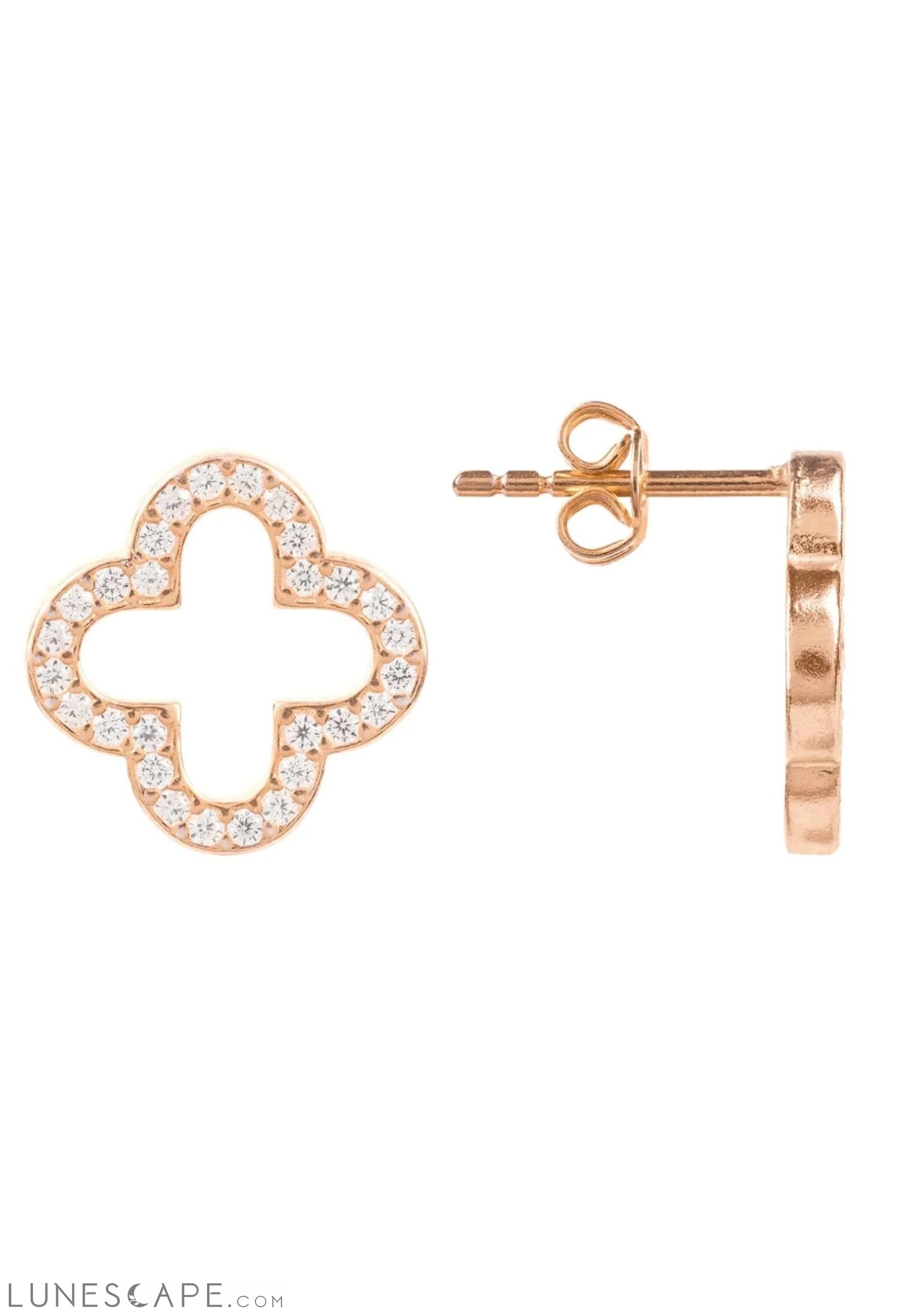 Open Clover Earrings LUNESCAPE