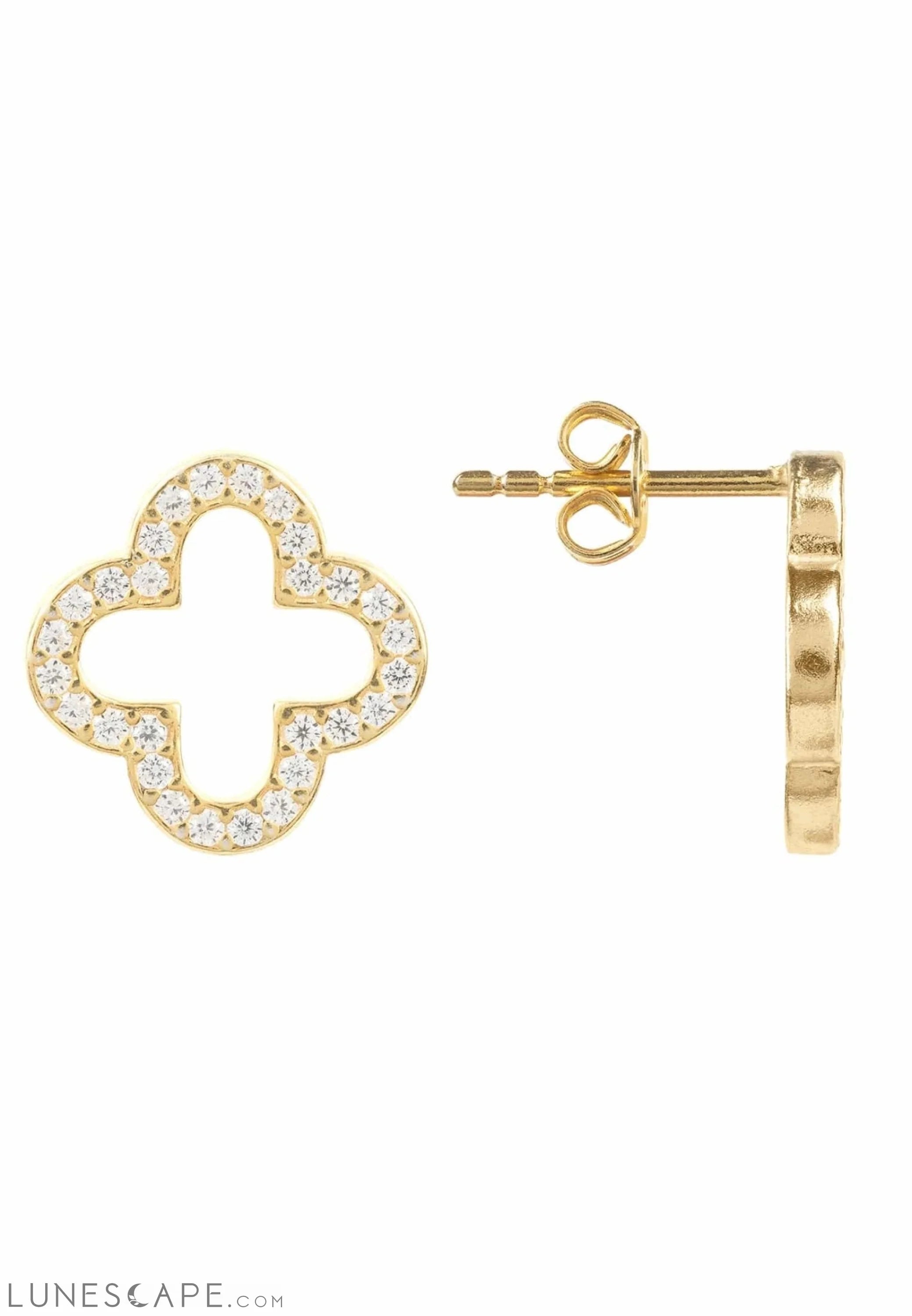 Open Clover Earrings LUNESCAPE