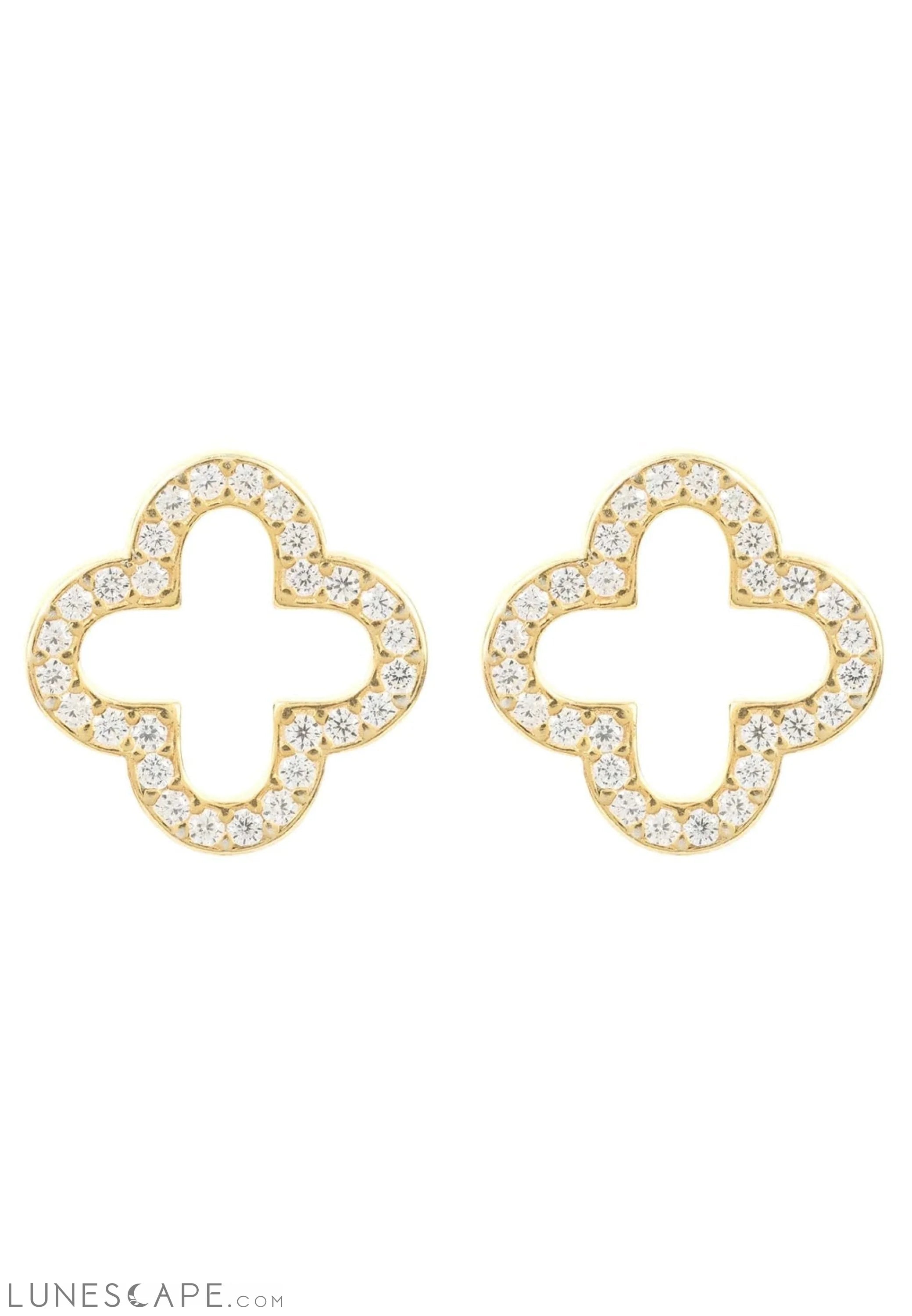Open Clover Earrings LUNESCAPE
