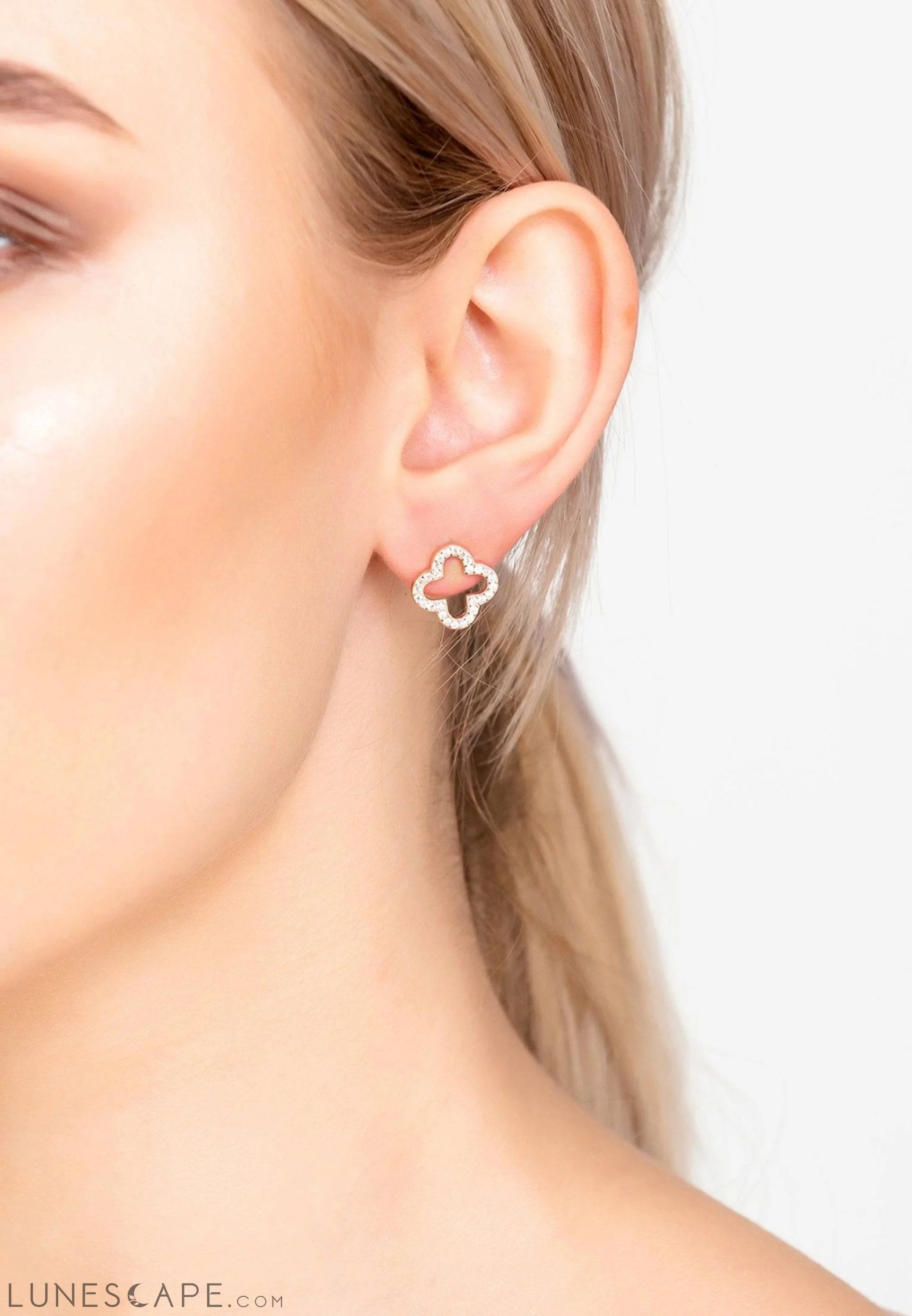 Open Clover Earrings LUNESCAPE