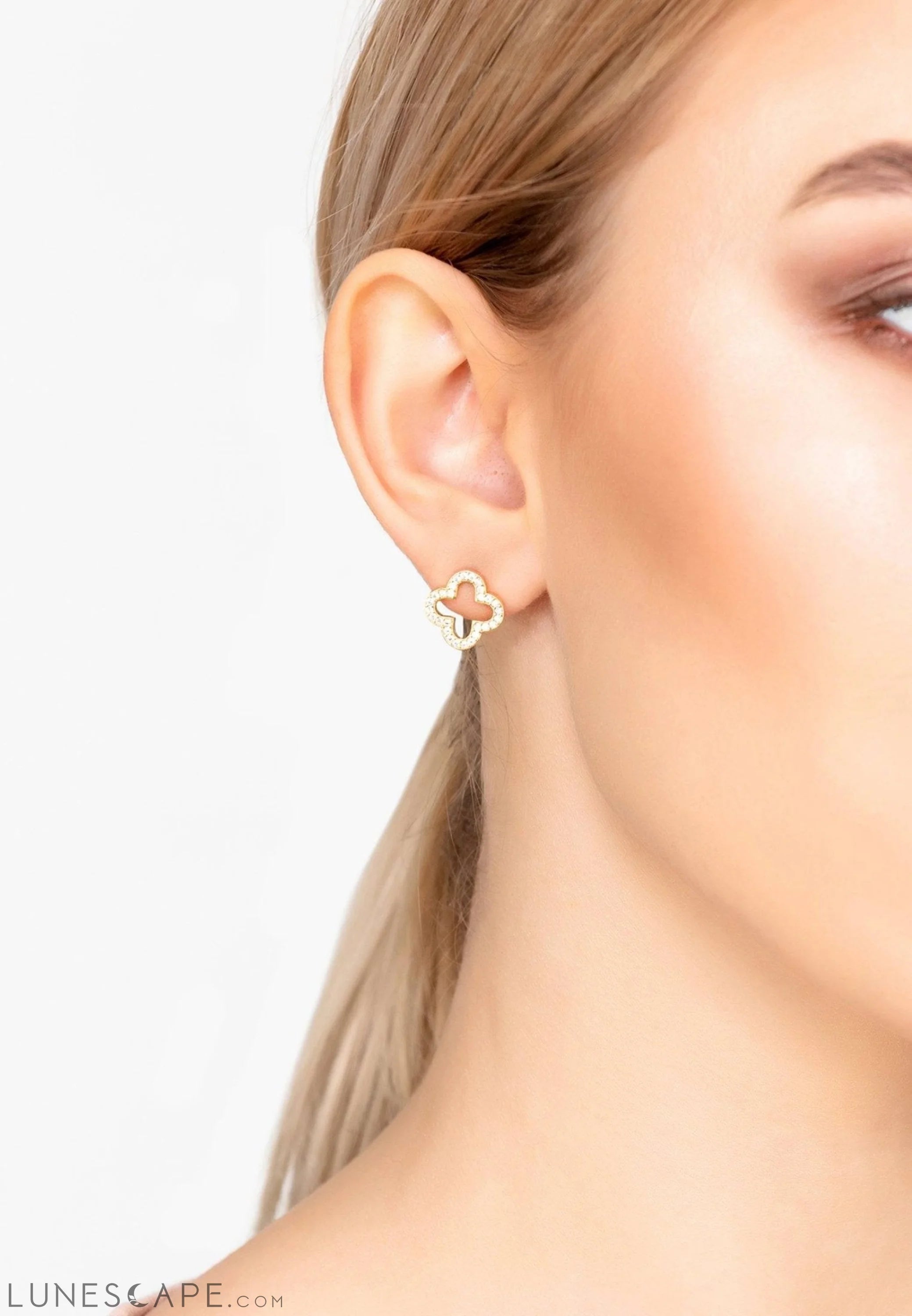 Open Clover Earrings LUNESCAPE