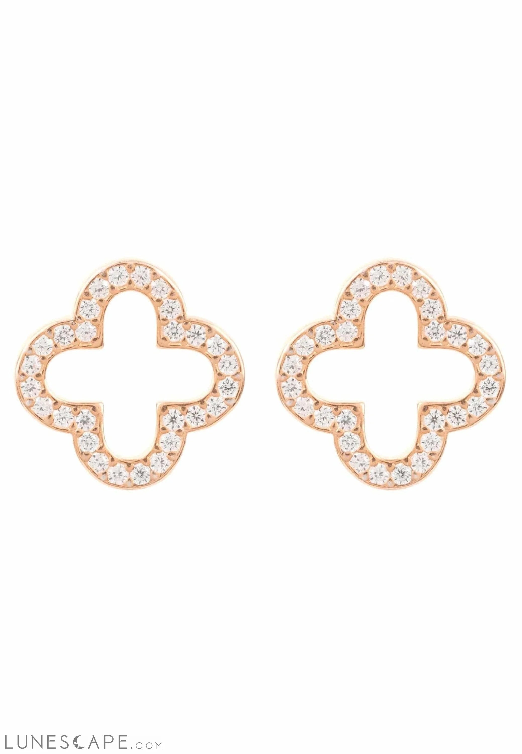 Open Clover Earrings LUNESCAPE