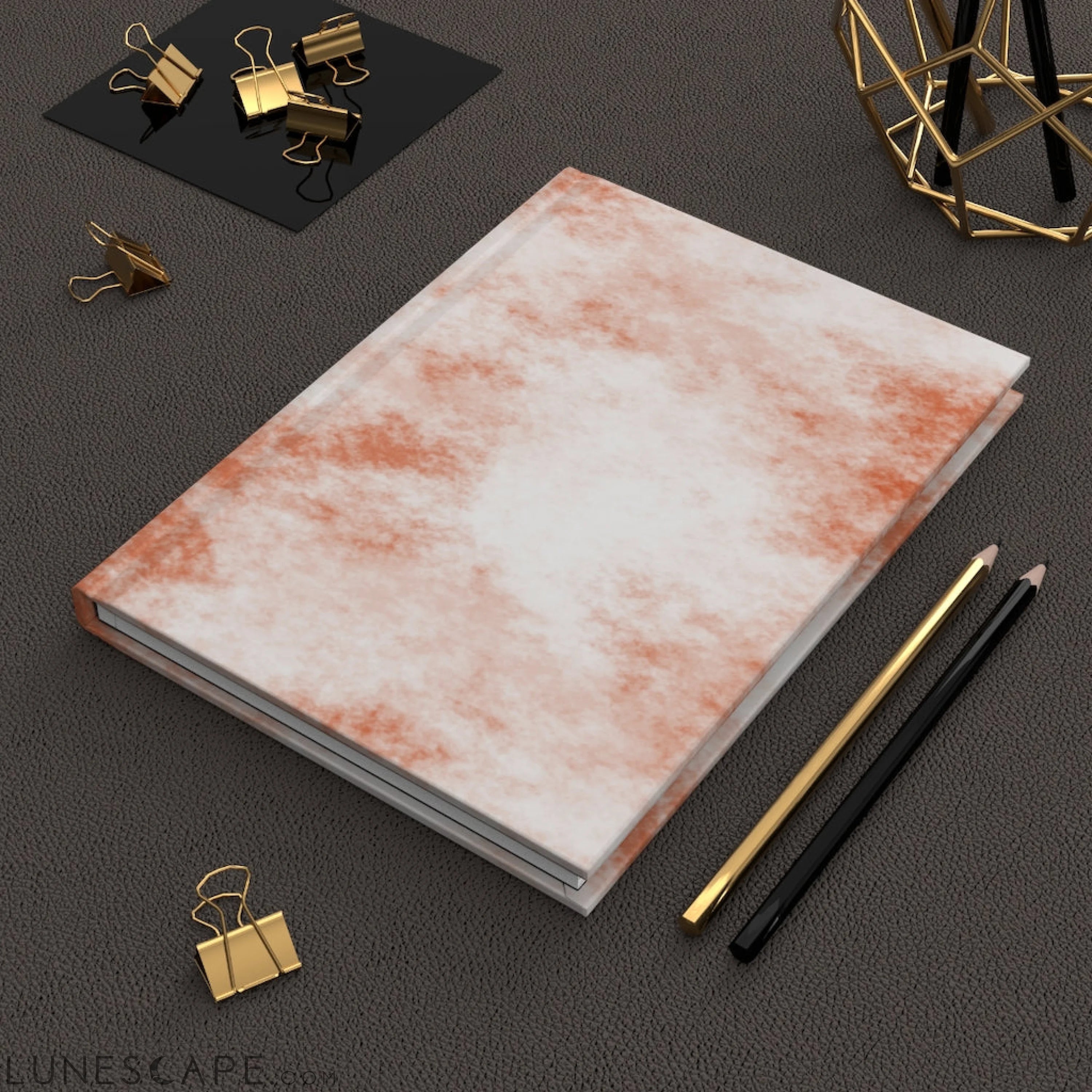 Orange Clouds Hardcover Journal Matte LUNESCAPE