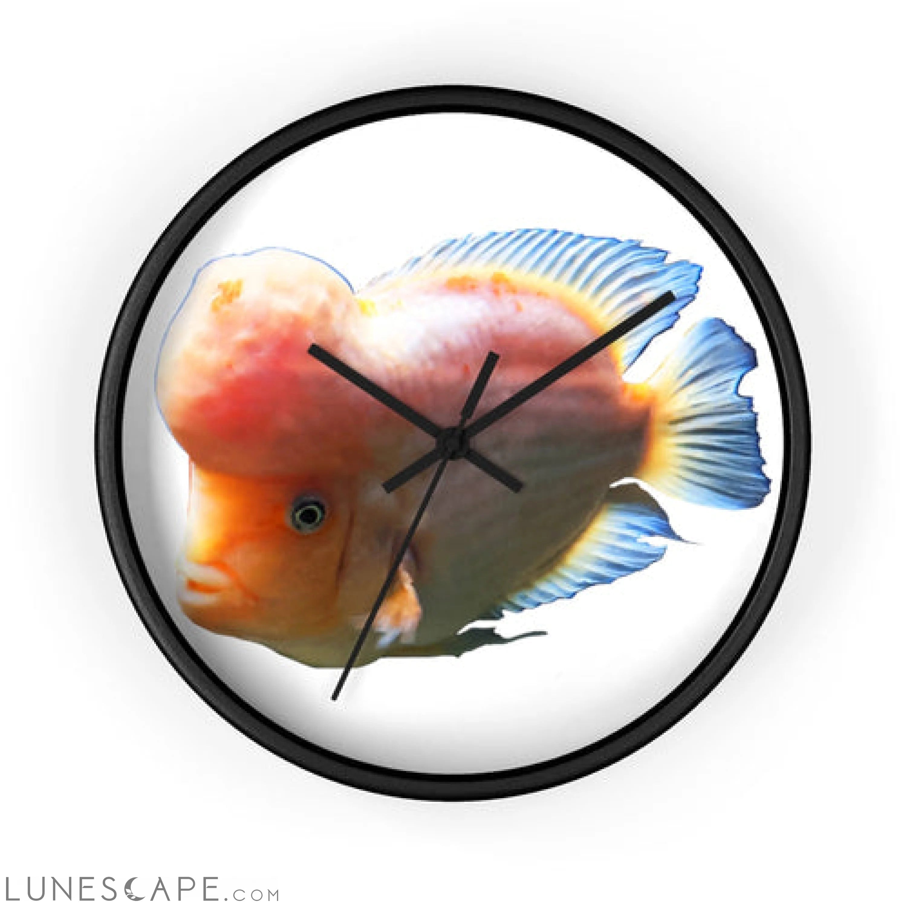 Orange Fish Wall clock LUNESCAPE