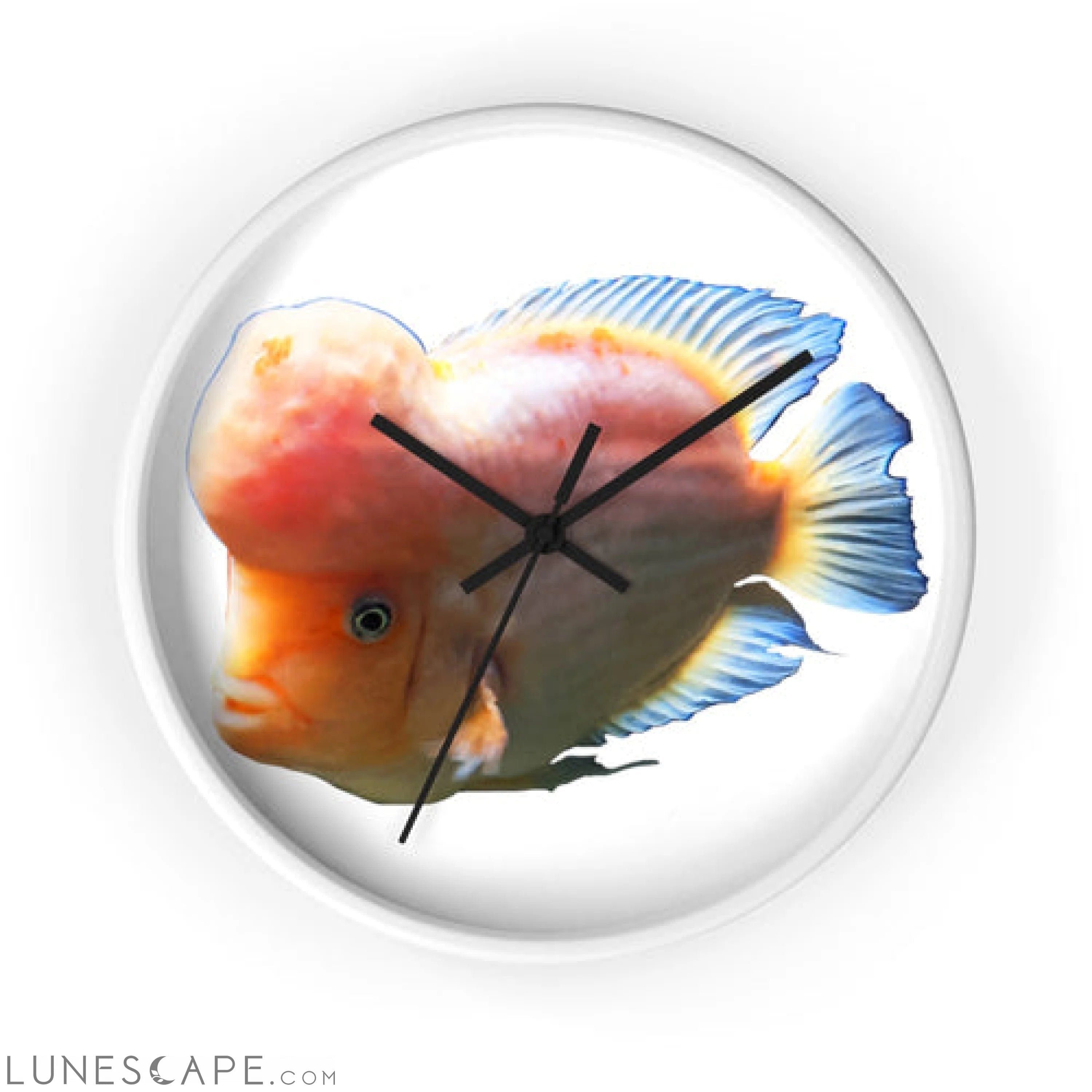 Orange Fish Wall clock LUNESCAPE