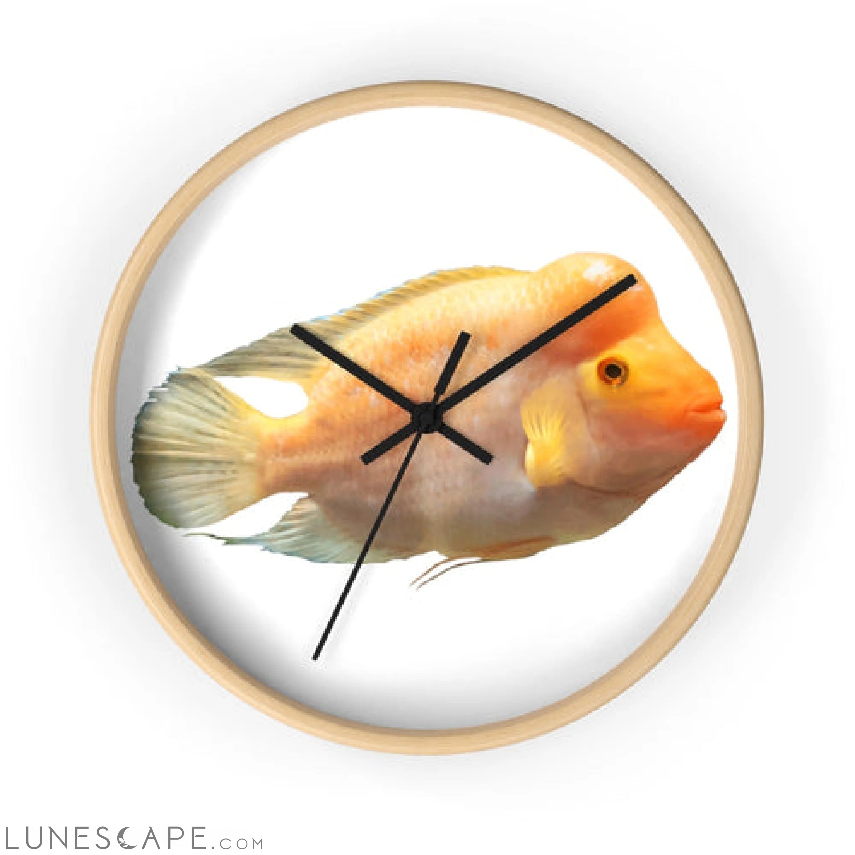 Orange Fish Wall clock LUNESCAPE