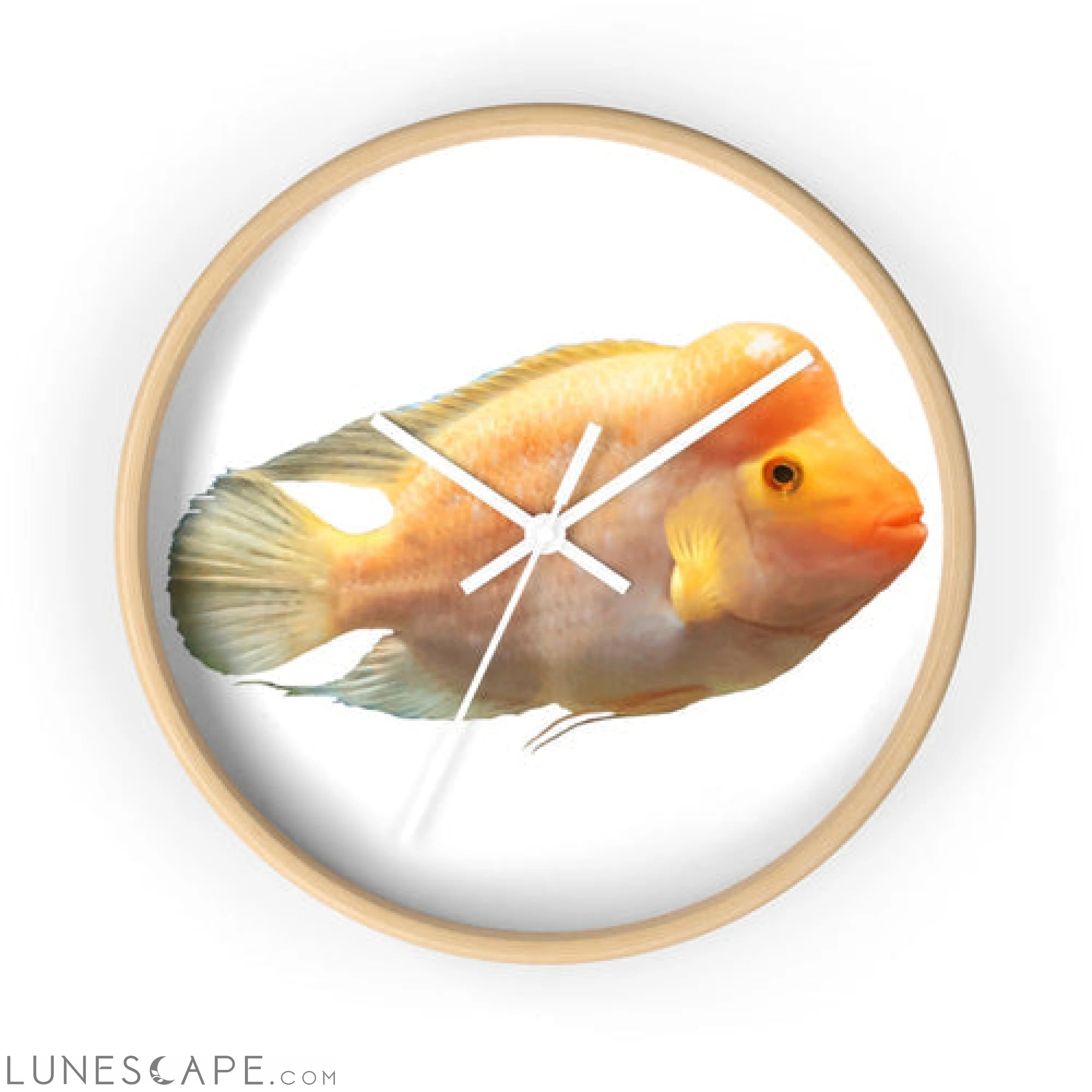 Orange Fish Wall clock LUNESCAPE