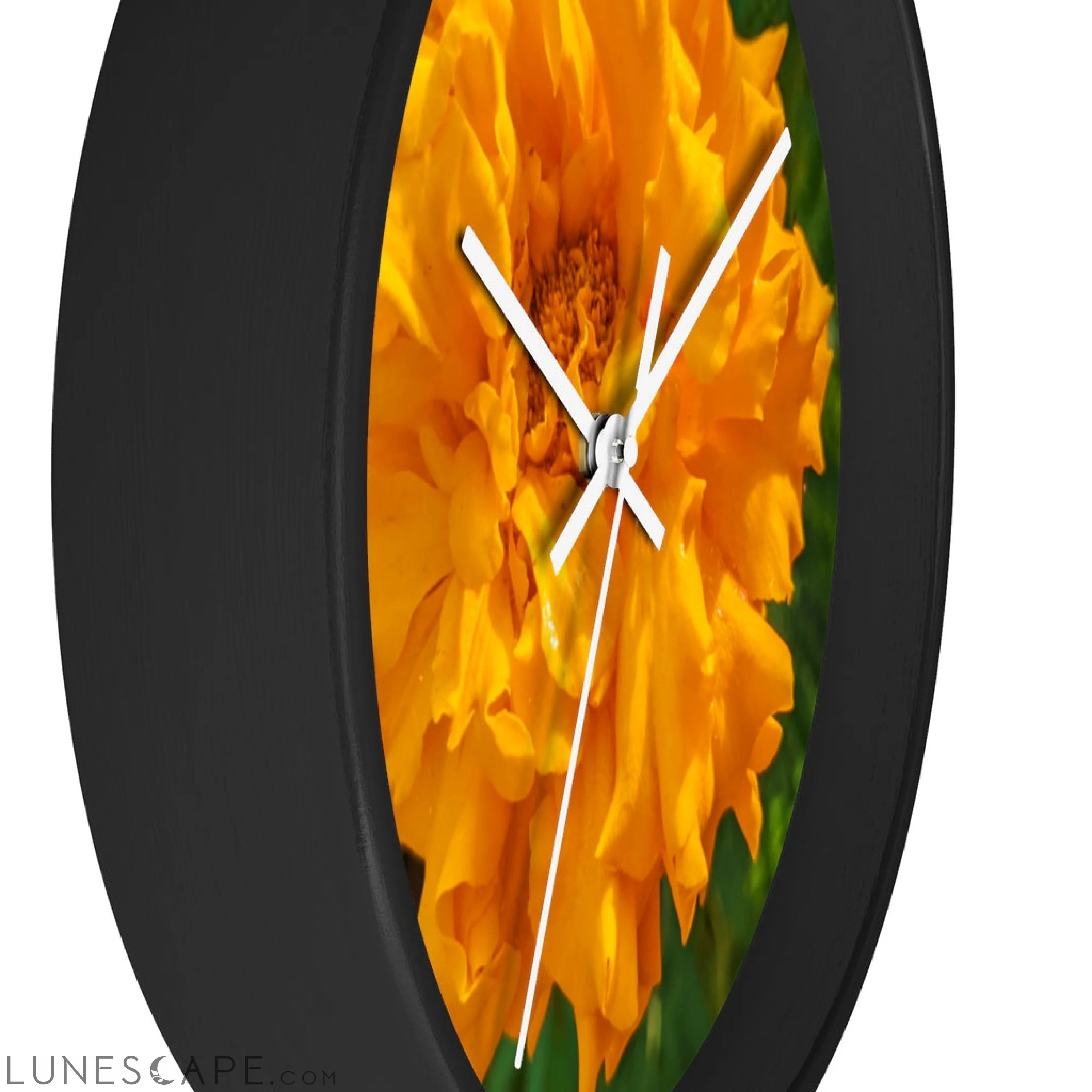 Orange Flower Wall clock LUNESCAPE