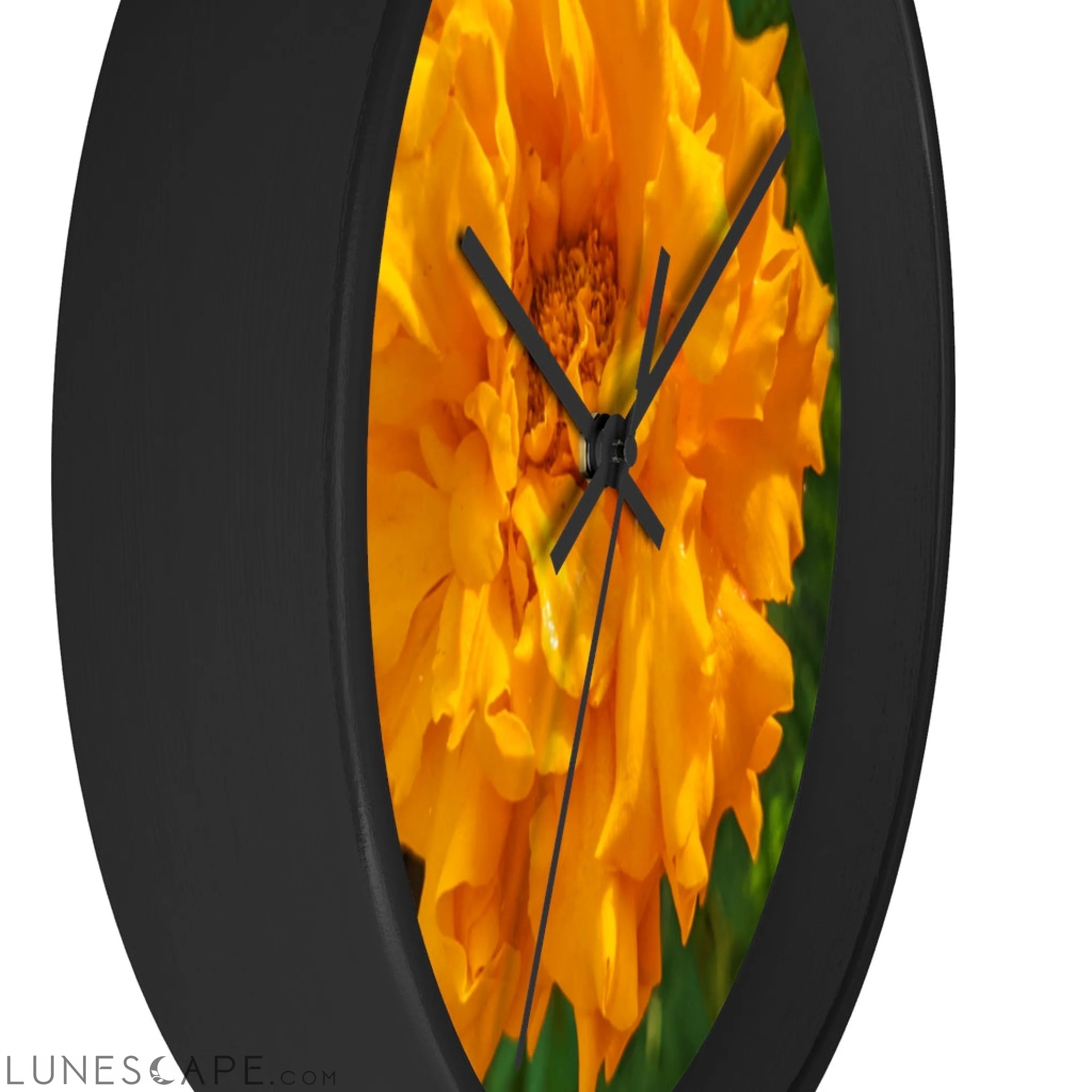 Orange Flower Wall clock LUNESCAPE