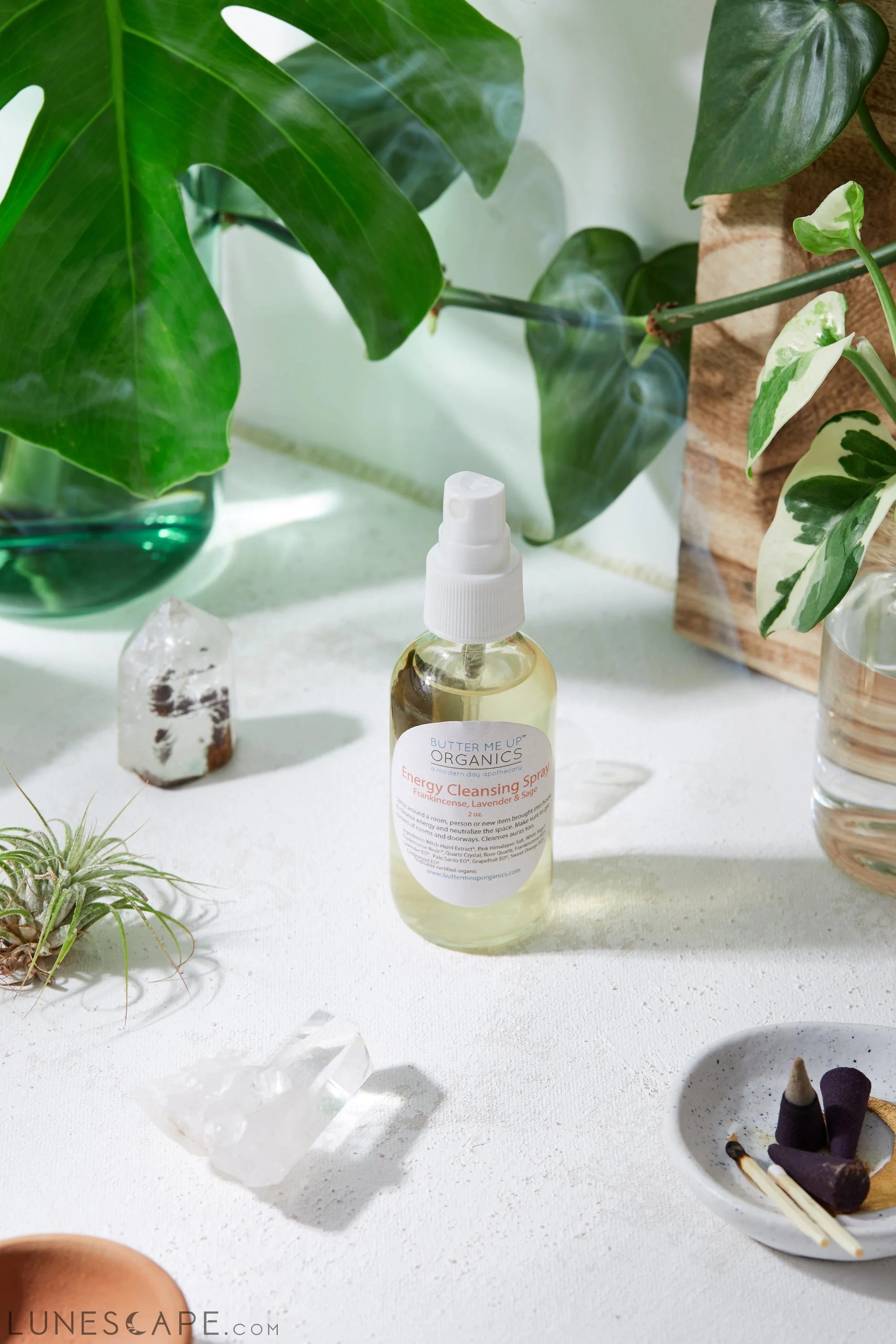 Organic Energy Cleansing Spray / Smudge Spray / Space Clearing / LUNESCAPE