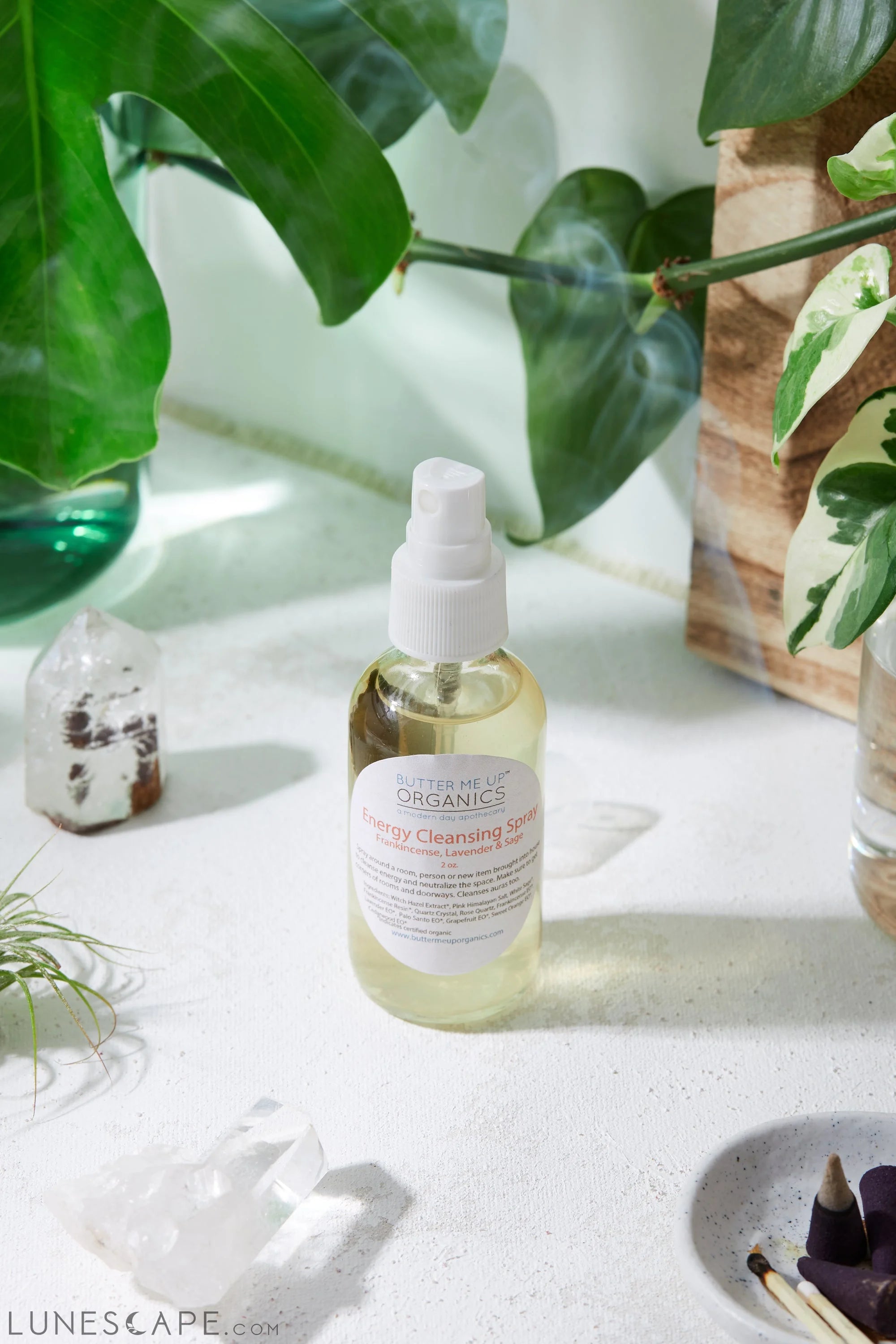 Organic Energy Cleansing Spray / Smudge Spray / Space Clearing / LUNESCAPE